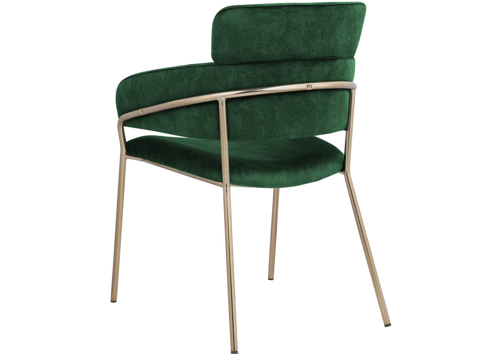 Yara Green Velvet Dining Chair Set of 2,Meridian Furniture