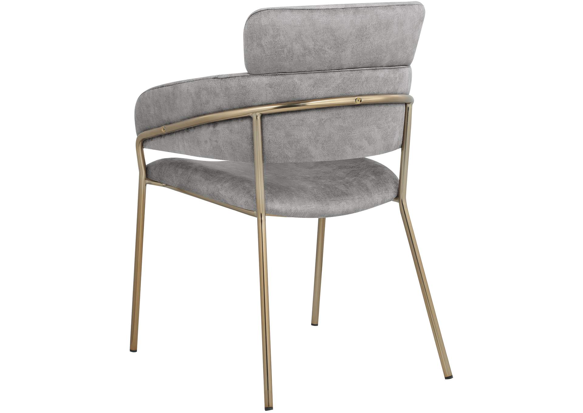 Yara Grey Velvet Dining Chair Set of 2,Meridian Furniture