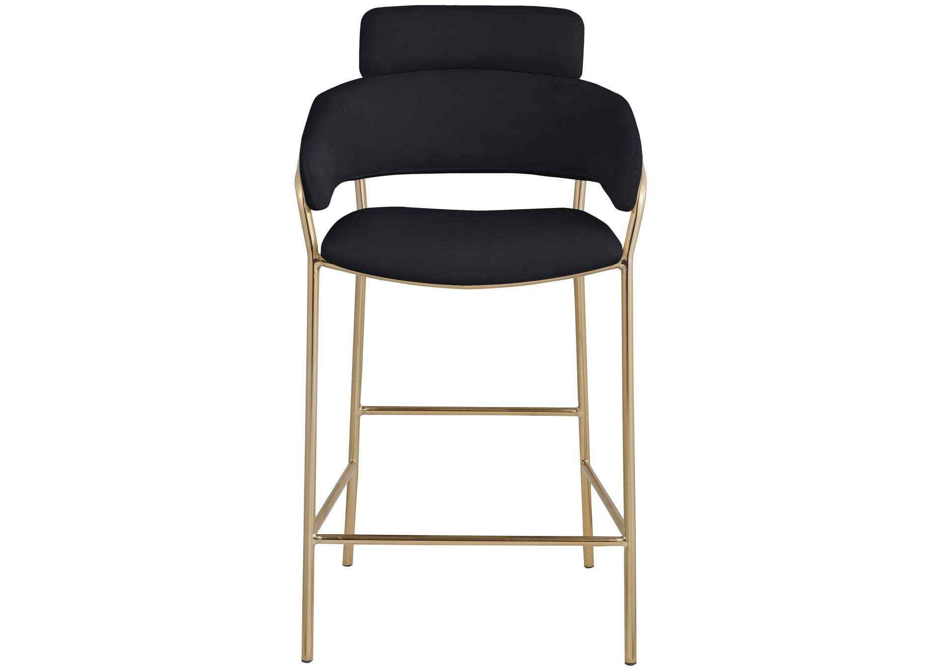 Yara Black Velvet Counter Stool,Meridian Furniture