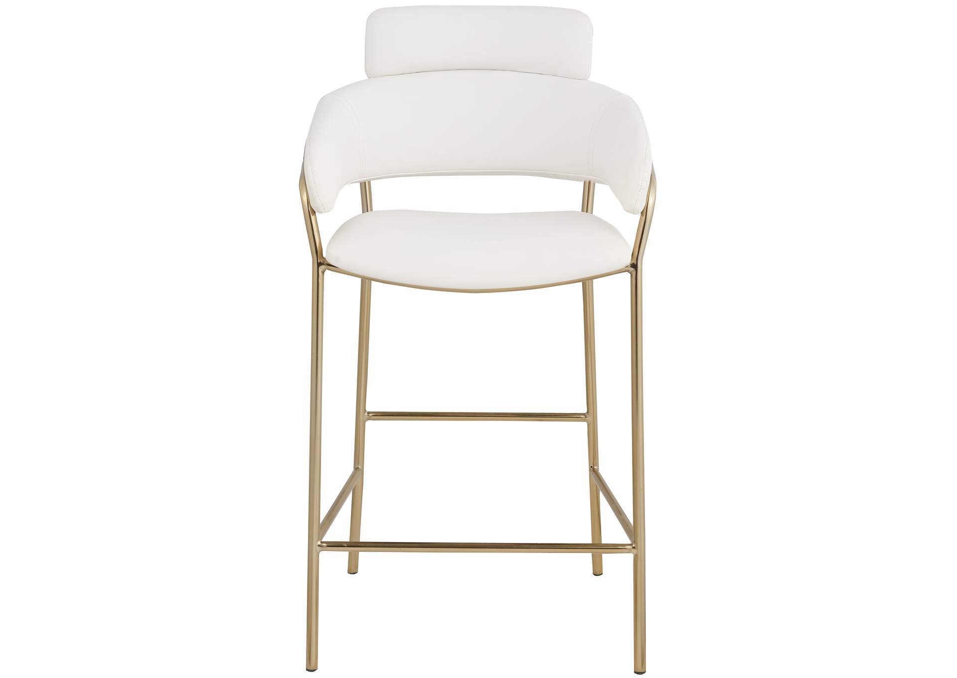 Yara Cream Faux Leather Counter Stool,Meridian Furniture