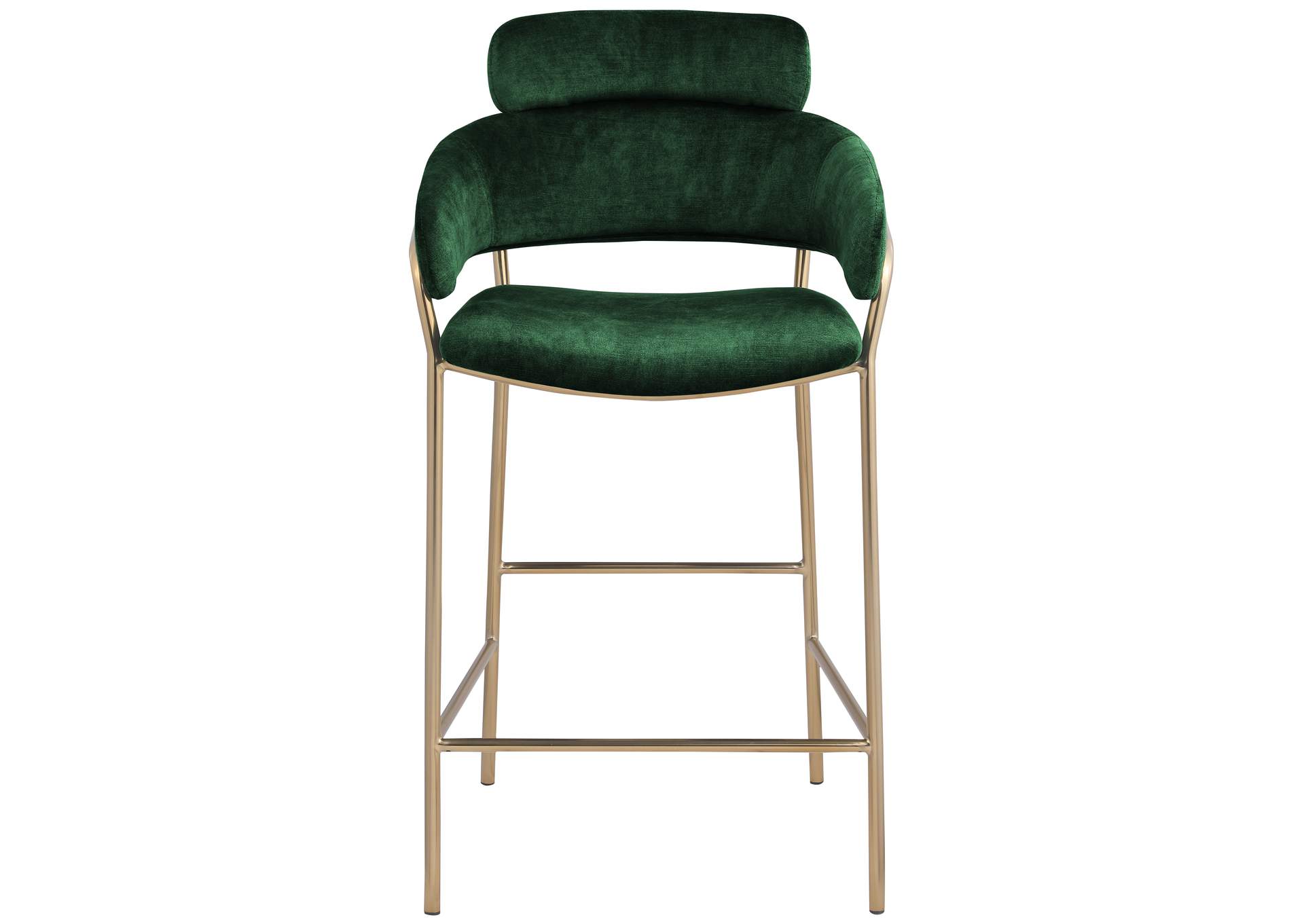 Yara Green Velvet Counter Stool,Meridian Furniture