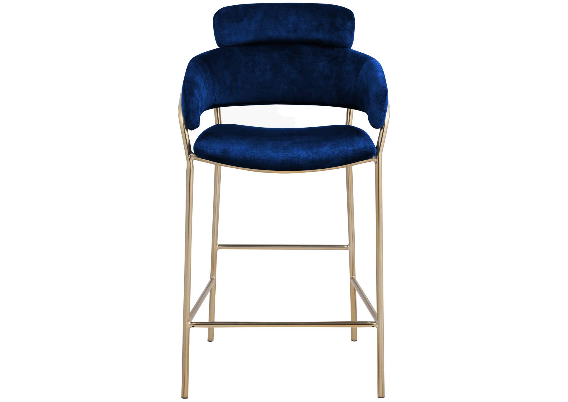 Yara Navy Velvet Counter Stool,Meridian Furniture