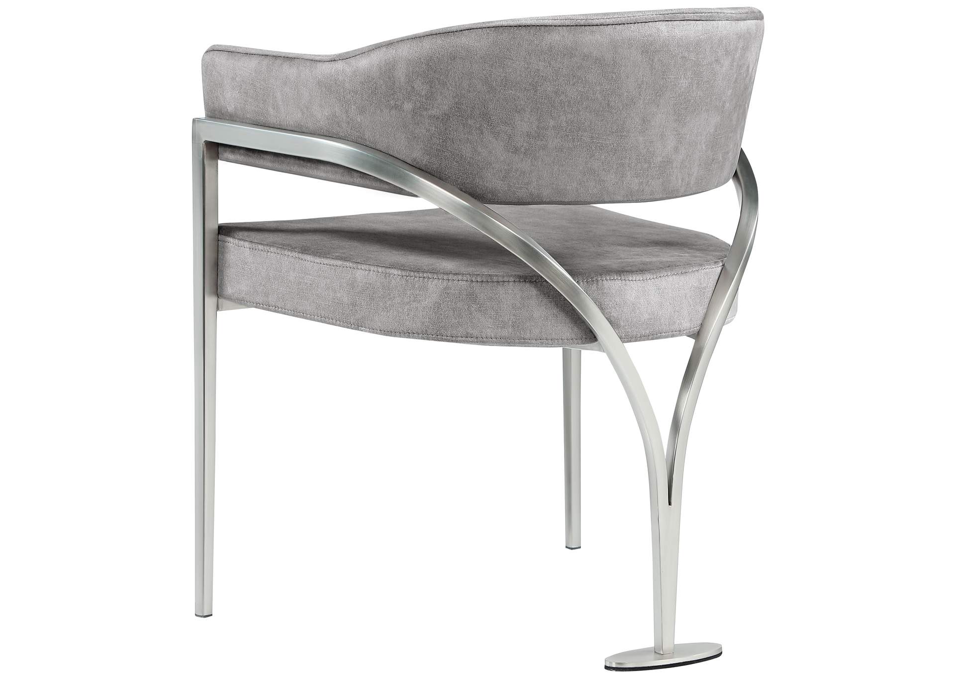 Madelyn Grey Velvet Dining Chair Set of 2,Meridian Furniture