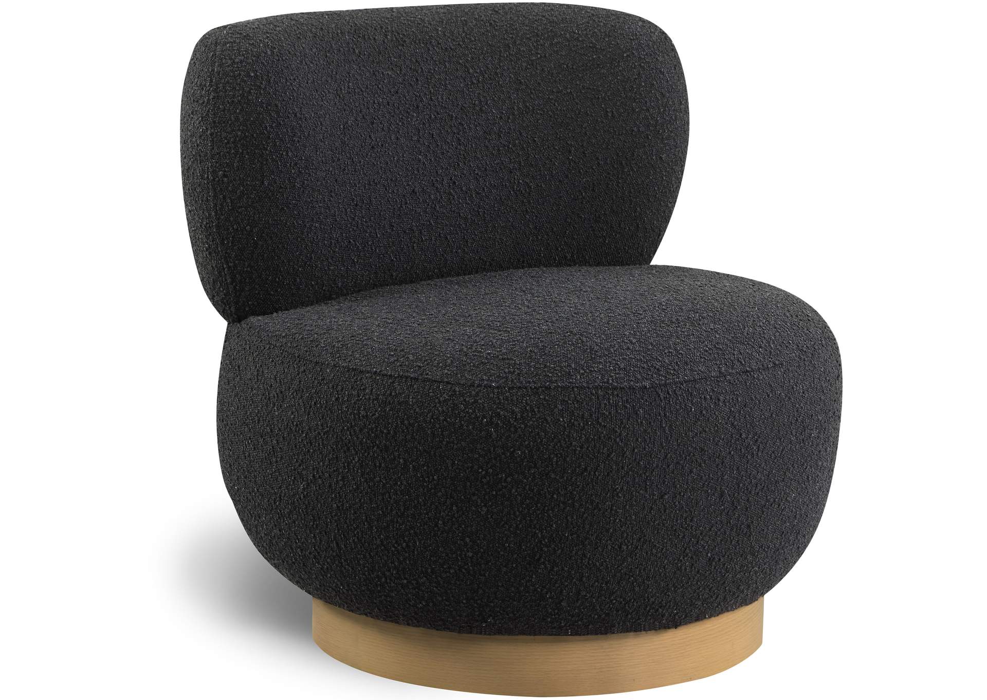 Calais Black Boucle Fabric Accent Chair,Meridian Furniture