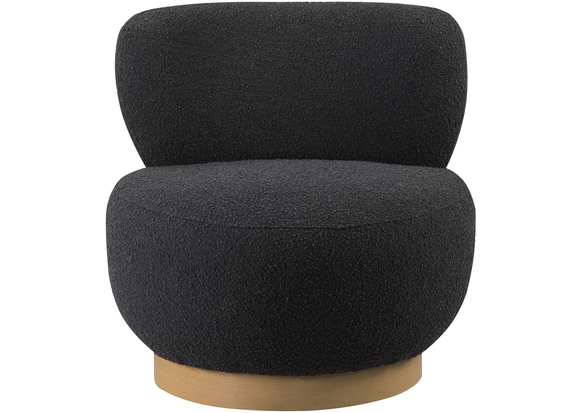 Calais Black Boucle Fabric Accent Chair,Meridian Furniture