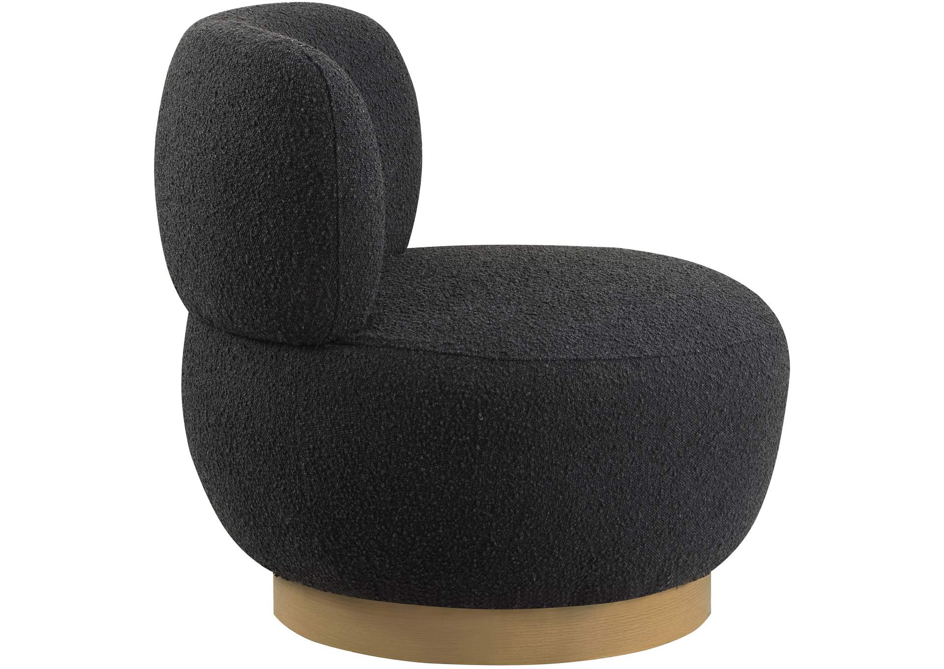 Calais Black Boucle Fabric Accent Chair,Meridian Furniture