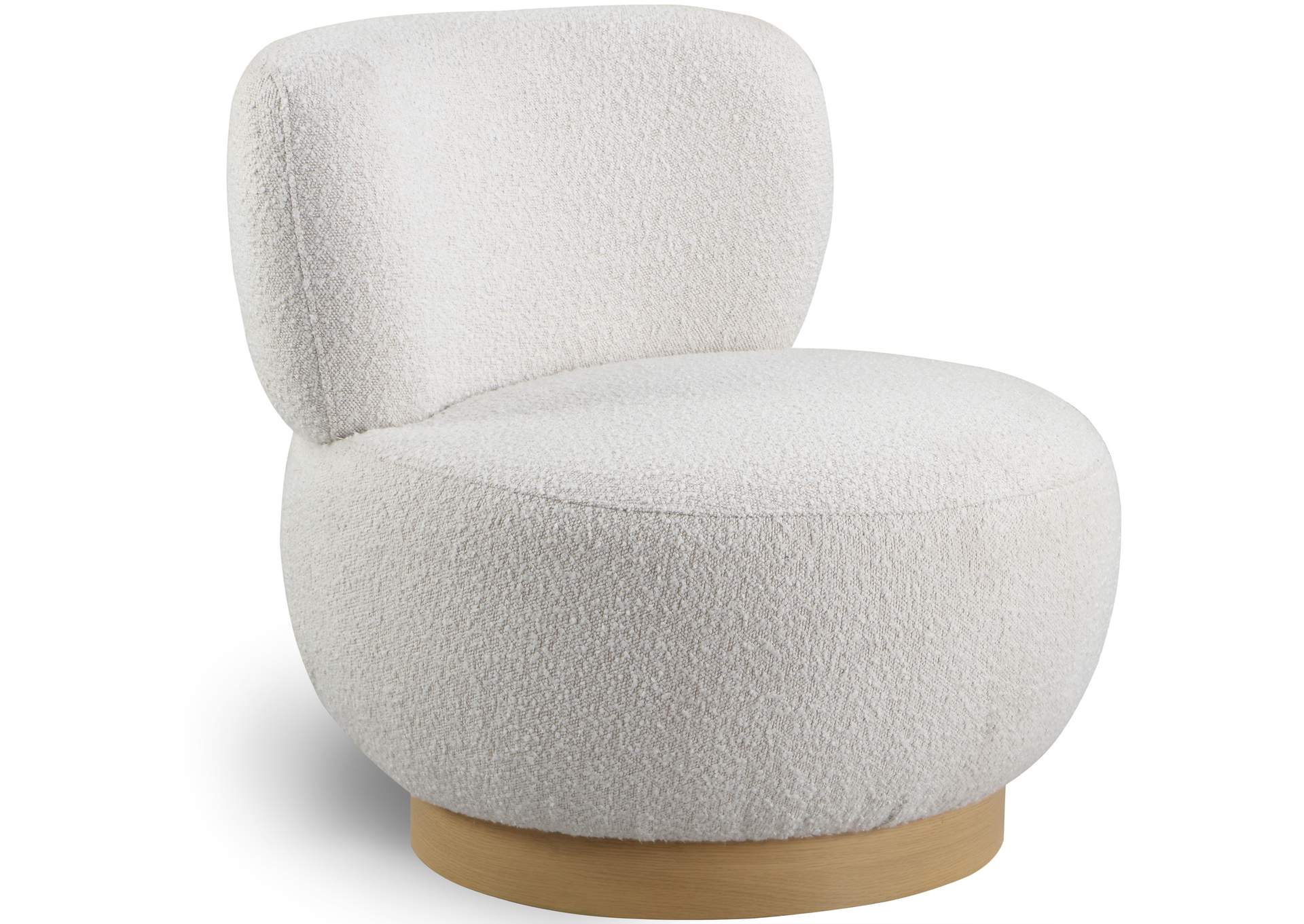 Calais Cream Boucle Fabric Accent Chair,Meridian Furniture