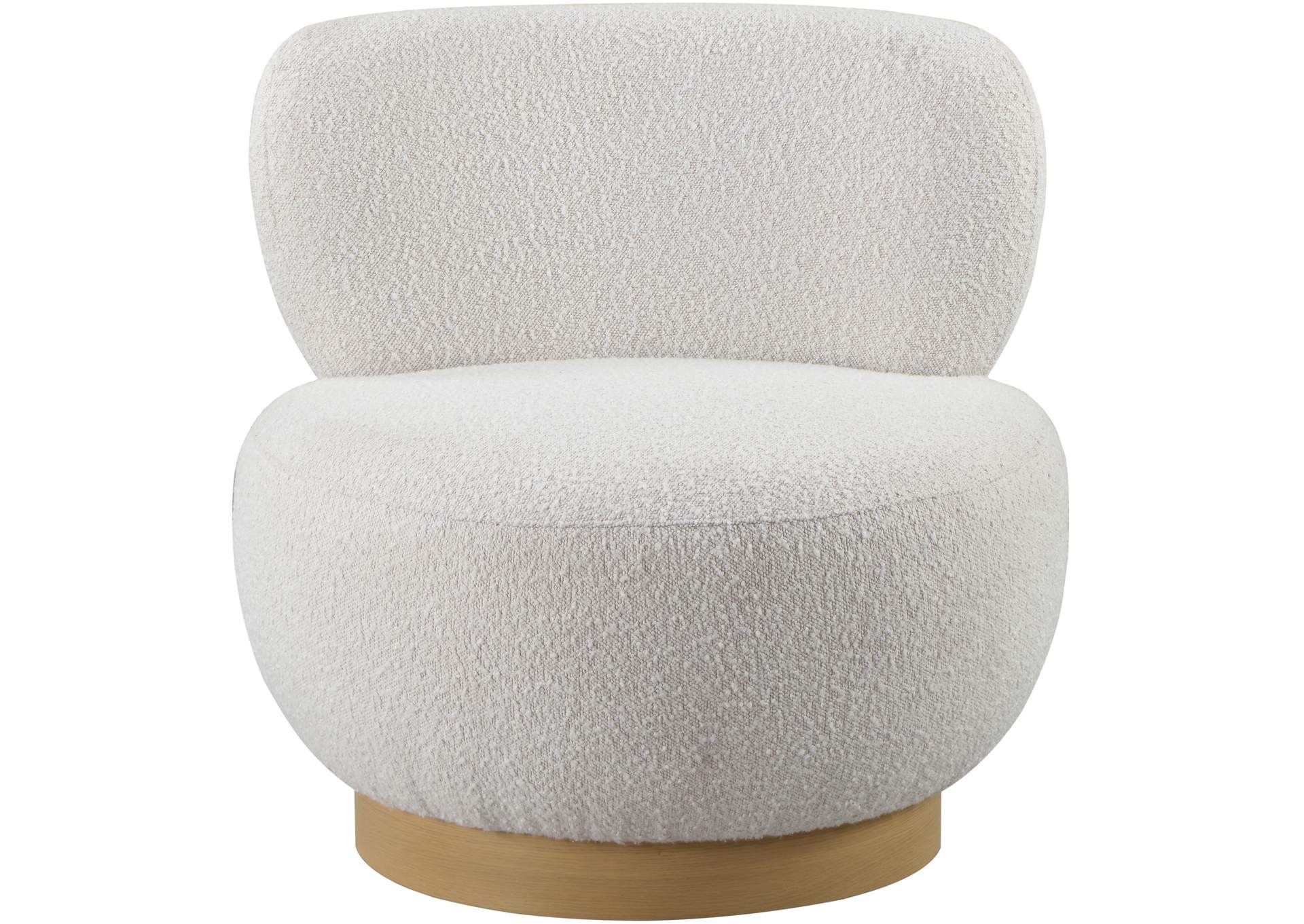 Calais Cream Boucle Fabric Accent Chair,Meridian Furniture