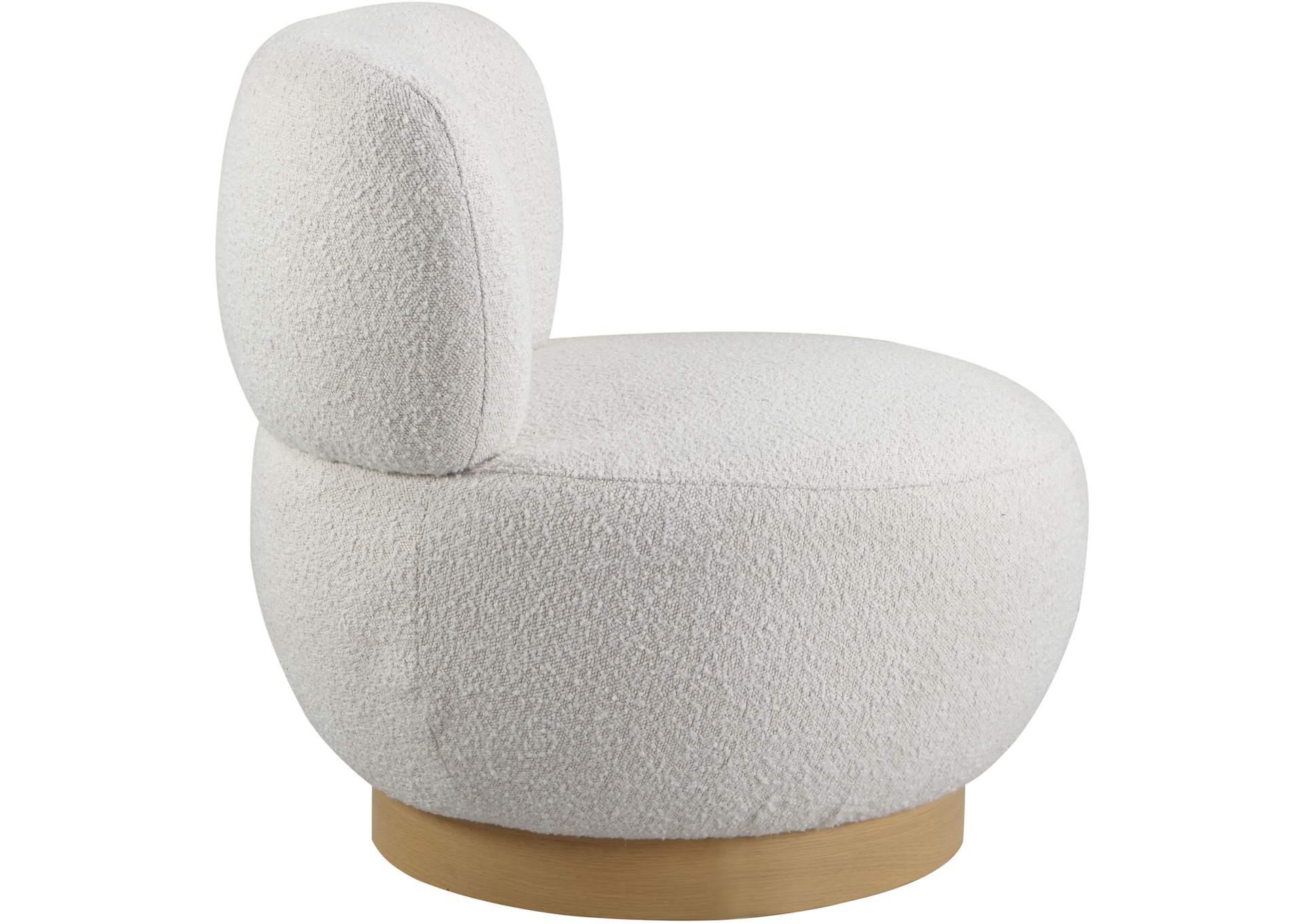 Calais Cream Boucle Fabric Accent Chair,Meridian Furniture