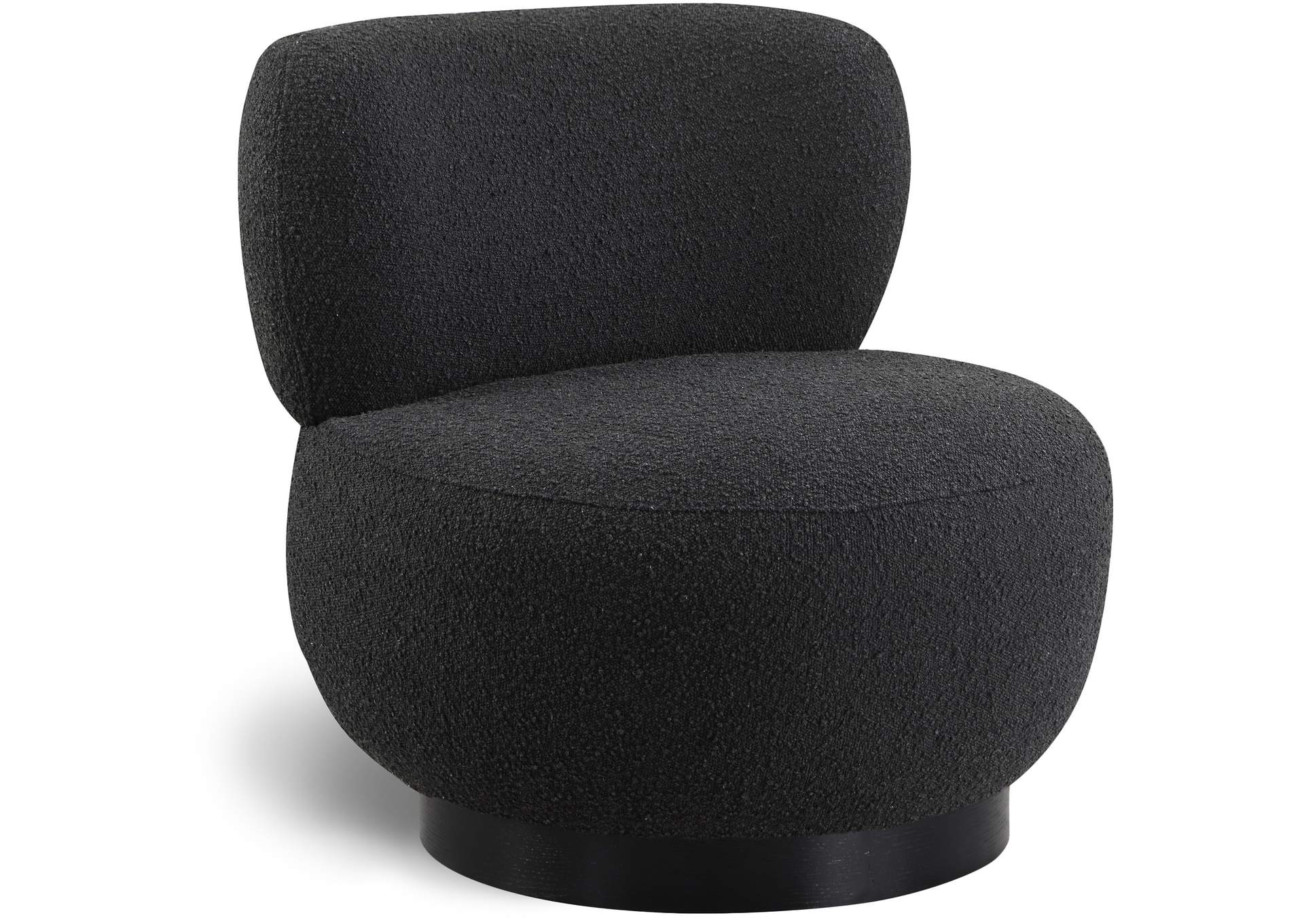 Calais Black Boucle Fabric Accent Chair,Meridian Furniture