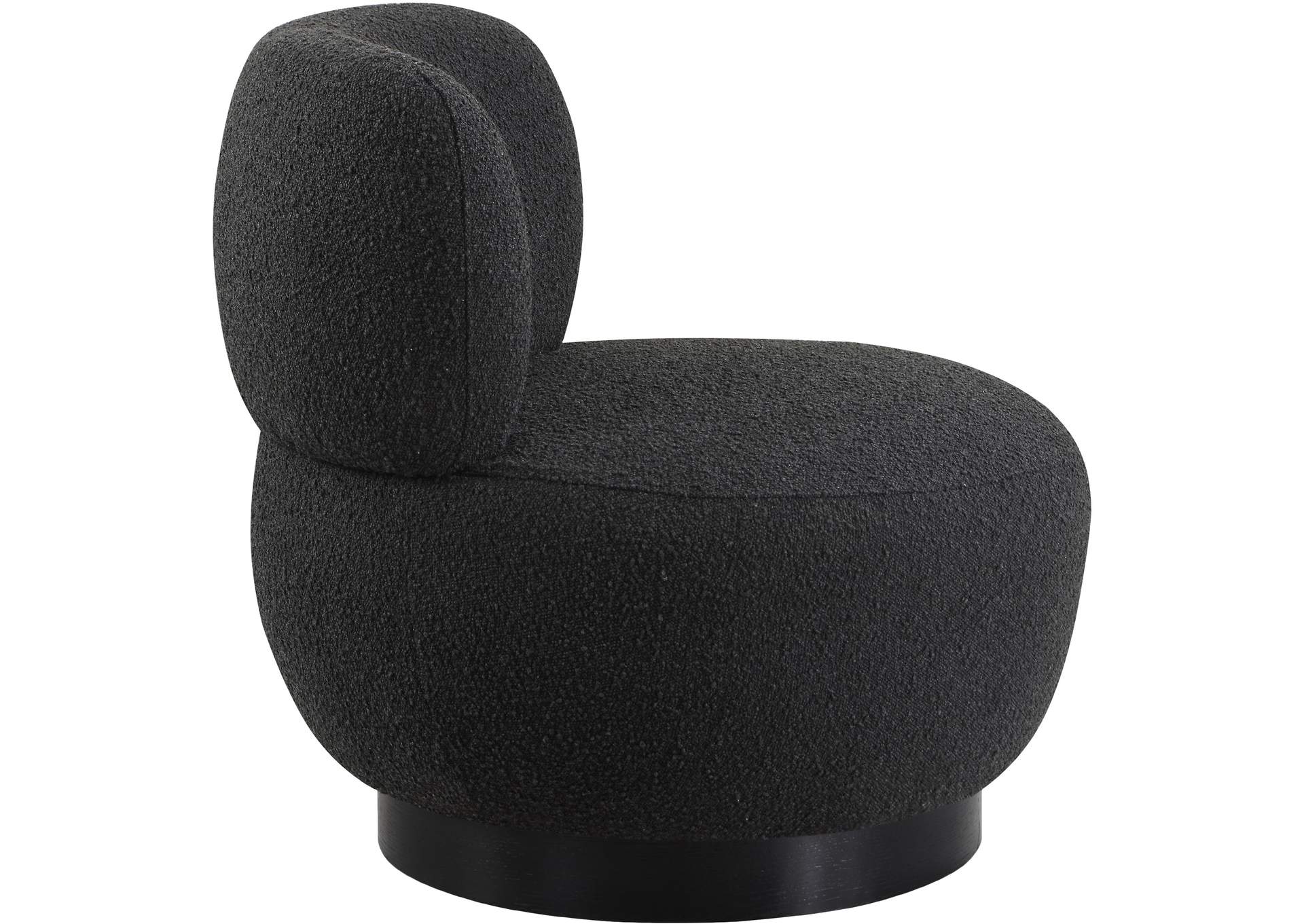 Calais Black Boucle Fabric Accent Chair,Meridian Furniture