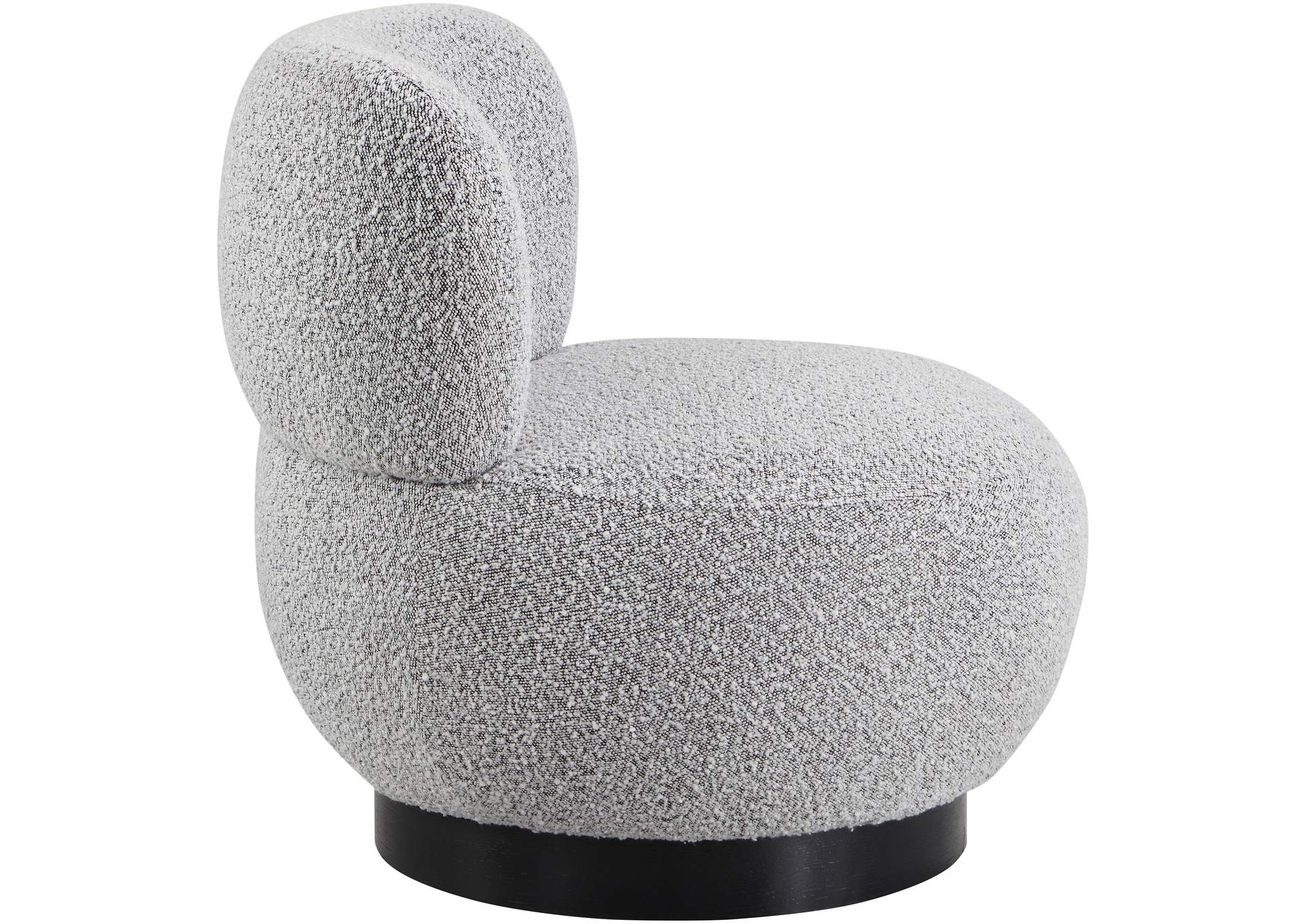 Calais Grey Boucle Fabric Accent Chair,Meridian Furniture