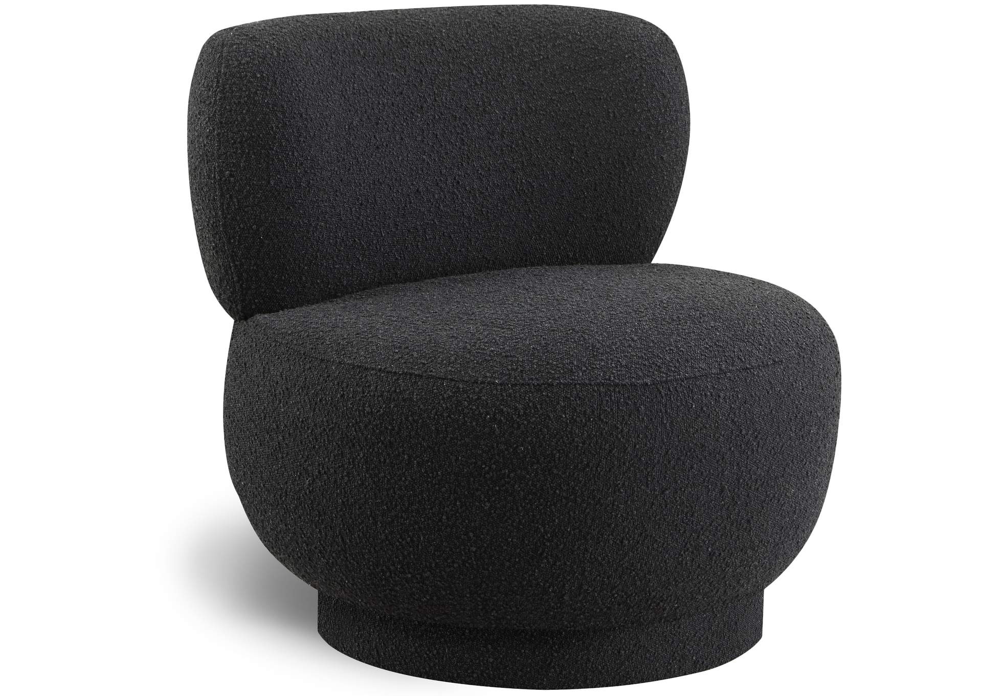 Calais Black Boucle Fabric Accent Chair,Meridian Furniture