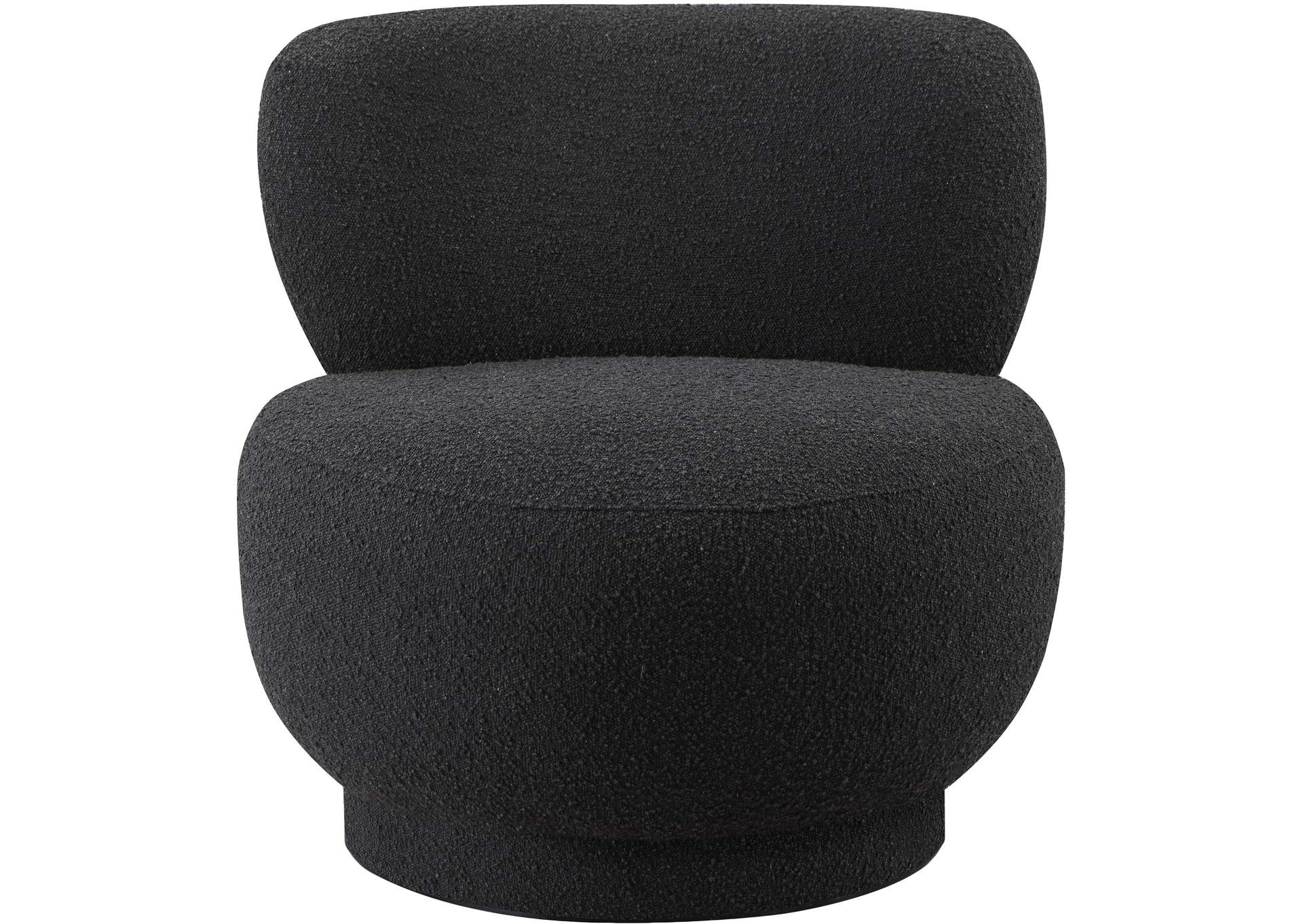 Calais Black Boucle Fabric Accent Chair,Meridian Furniture