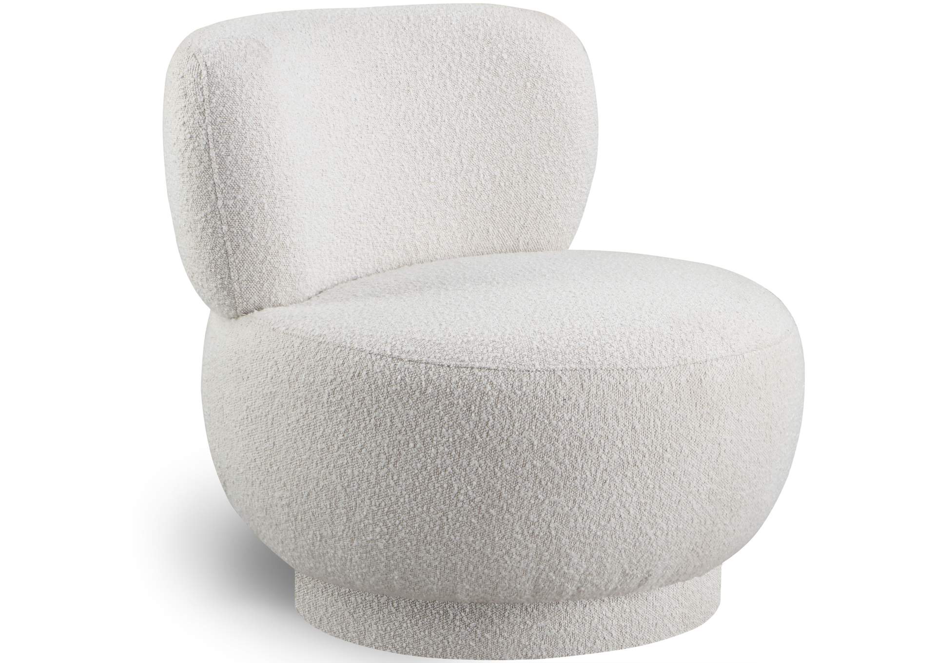 Calais Cream Boucle Fabric Accent Chair,Meridian Furniture