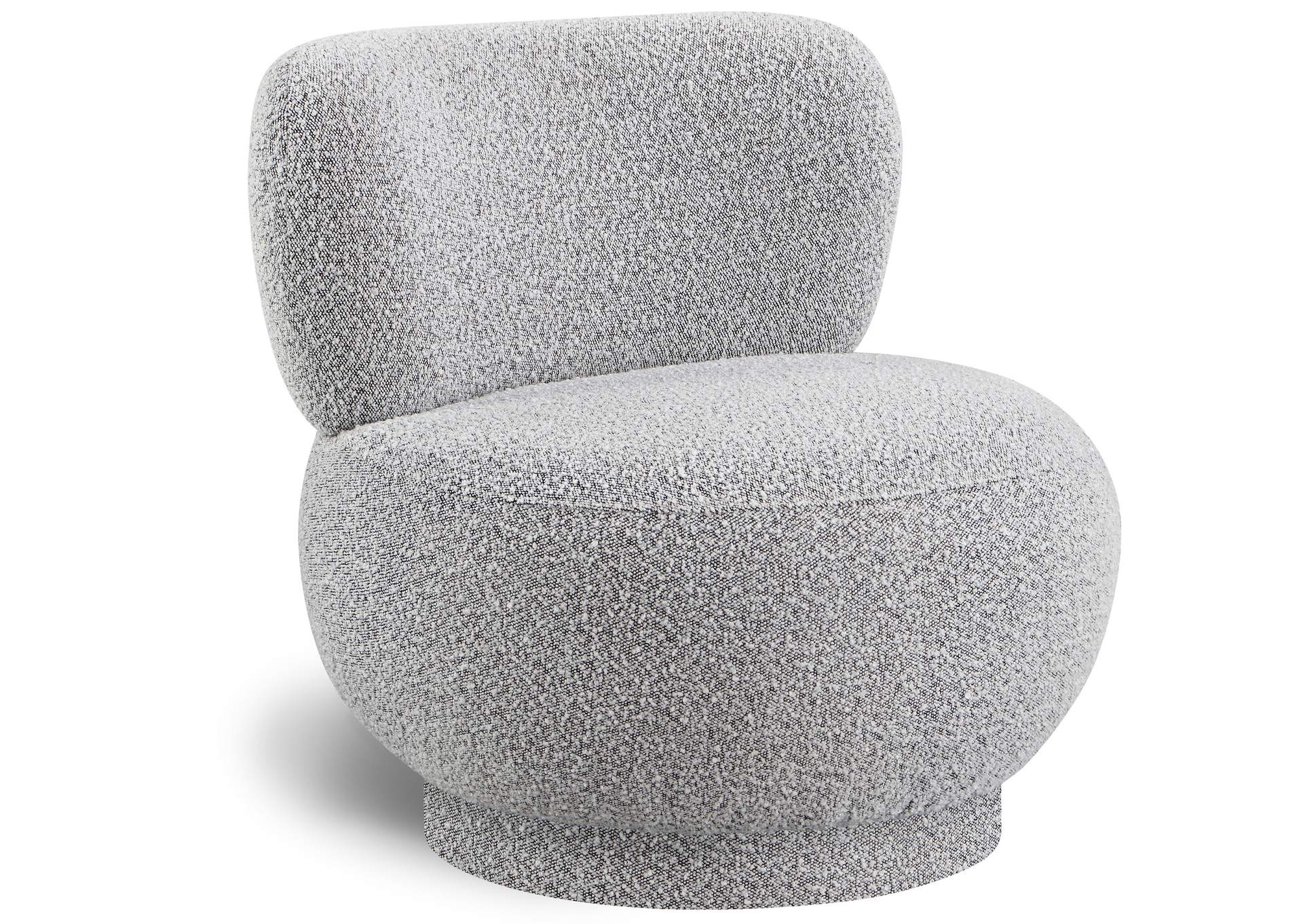 Calais Grey Boucle Fabric Accent Chair,Meridian Furniture