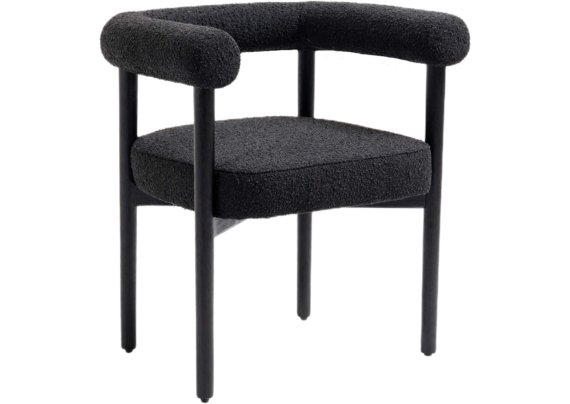 Hyatt Black Boucle Fabric Dining Chair,Meridian Furniture