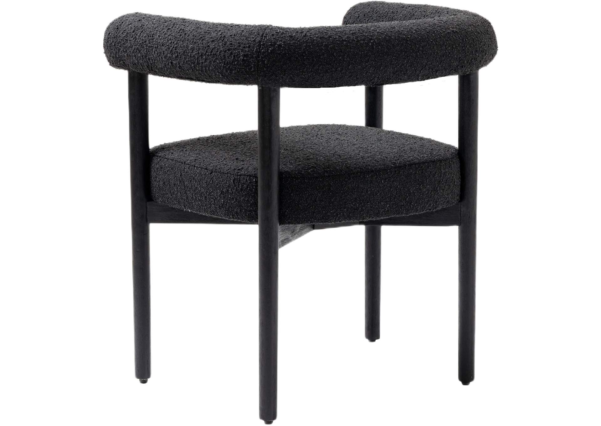 Hyatt Black Boucle Fabric Dining Chair,Meridian Furniture