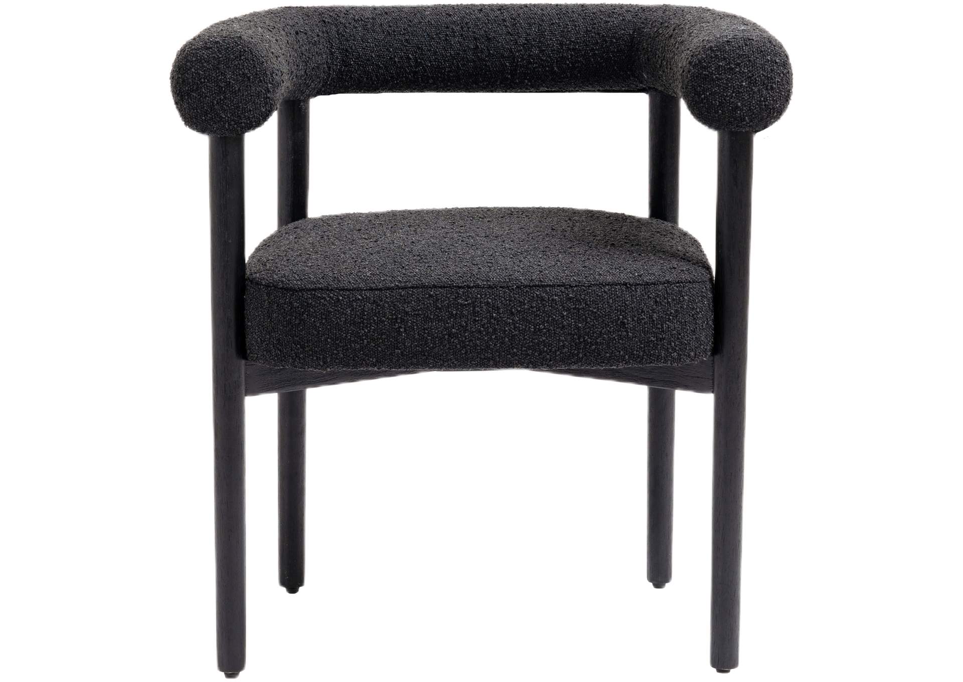 Hyatt Black Boucle Fabric Dining Chair,Meridian Furniture