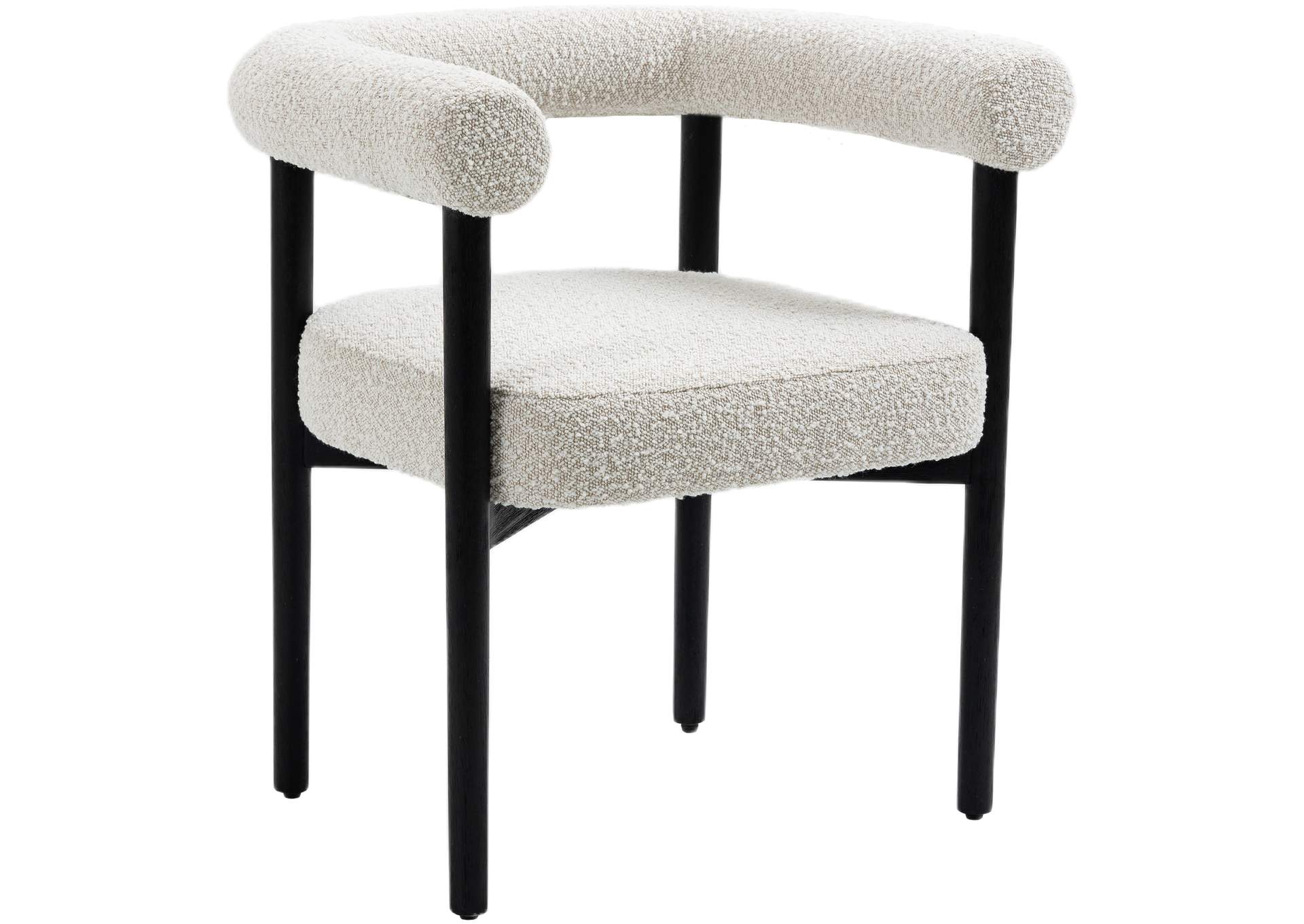 Hyatt Cream Boucle Fabric Dining Chair,Meridian Furniture