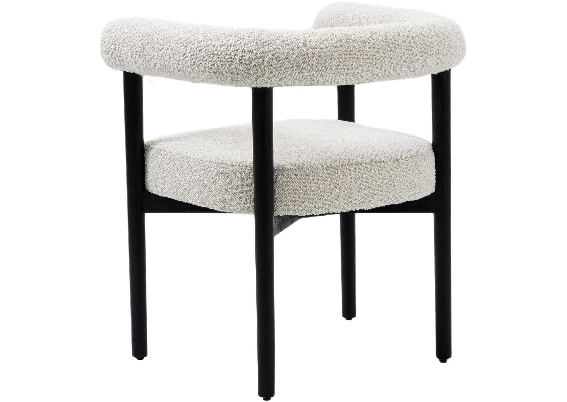 Hyatt Cream Boucle Fabric Dining Chair,Meridian Furniture