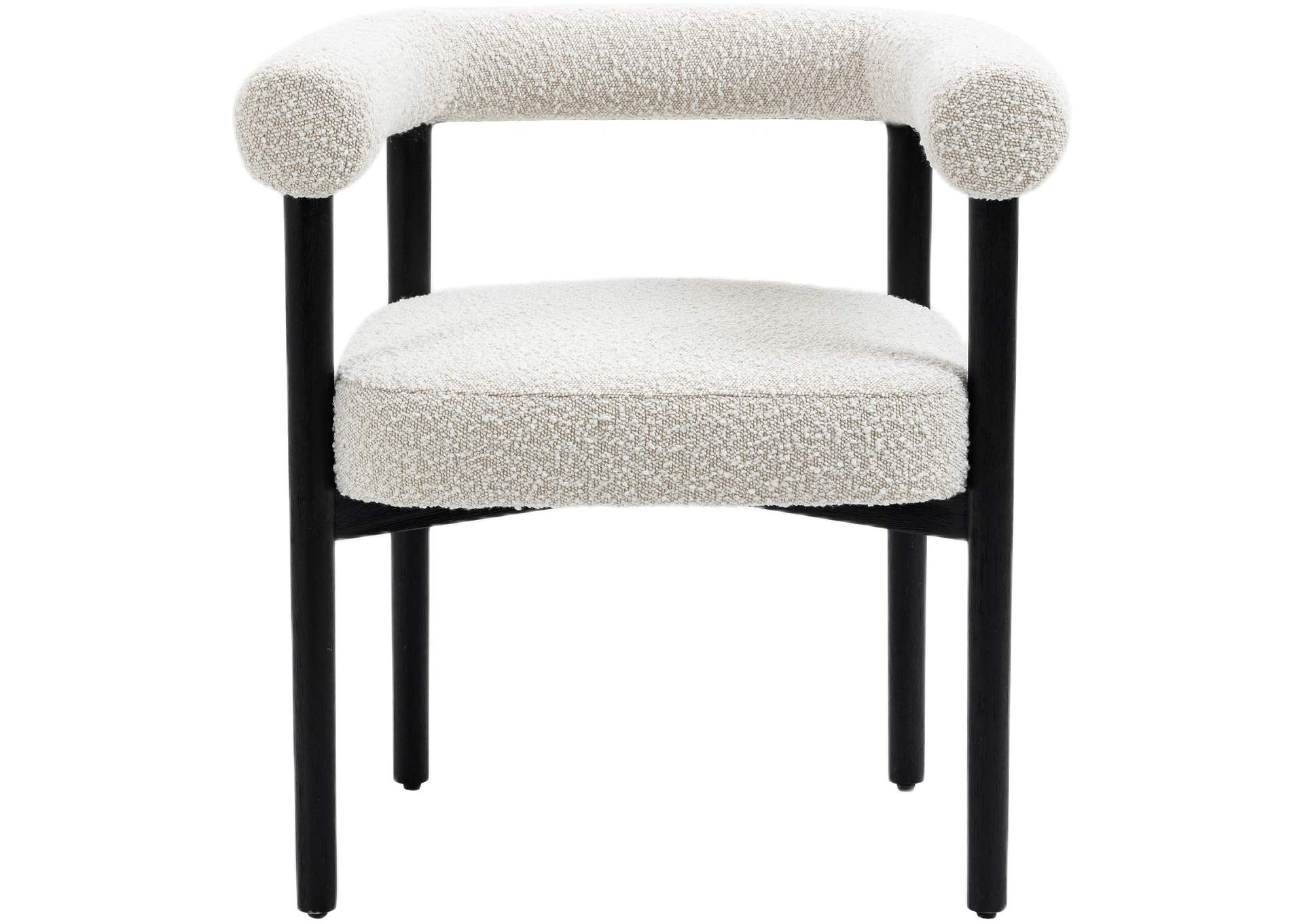 Hyatt Cream Boucle Fabric Dining Chair,Meridian Furniture