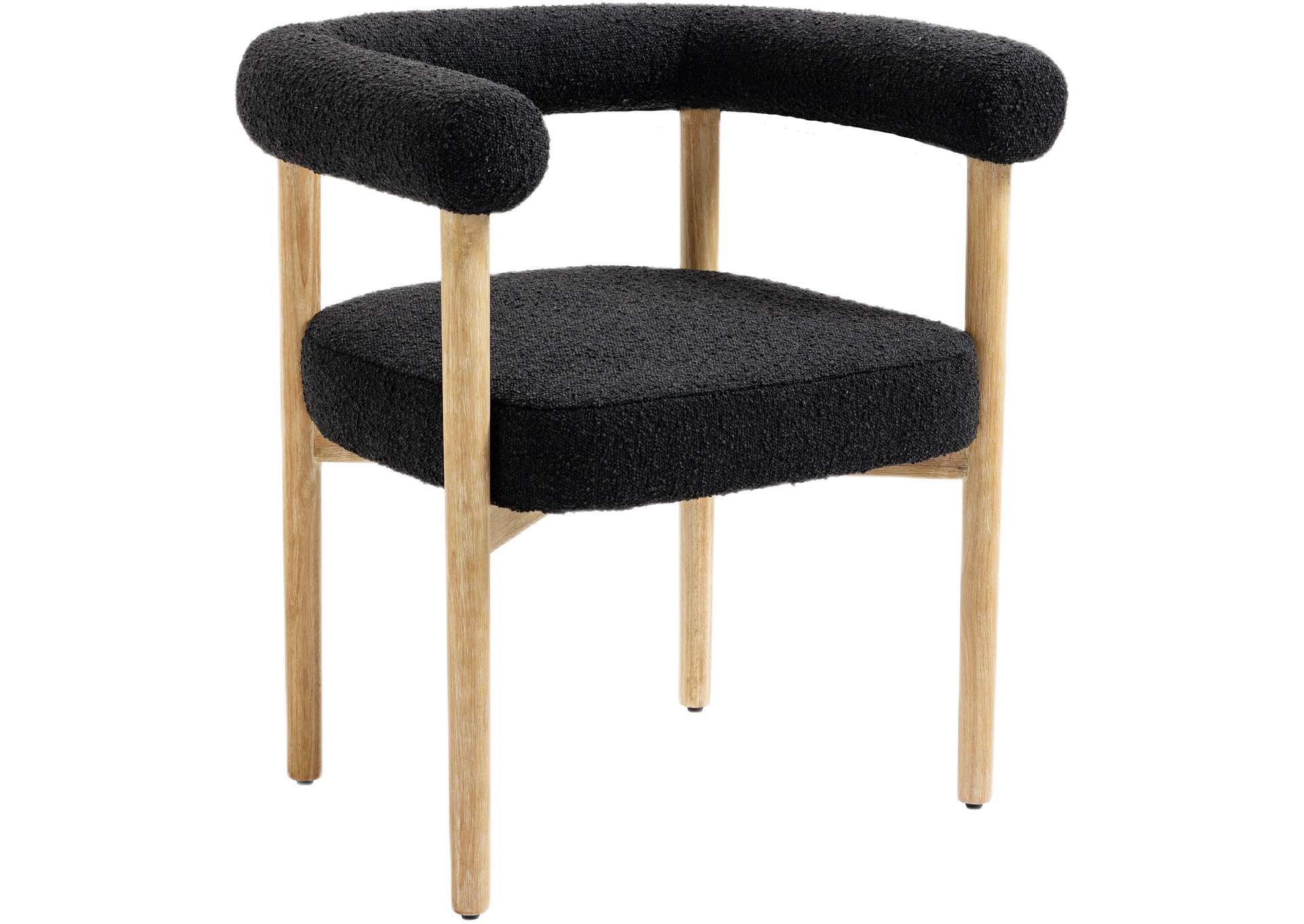 Hyatt Black Boucle Fabric Dining Chair,Meridian Furniture