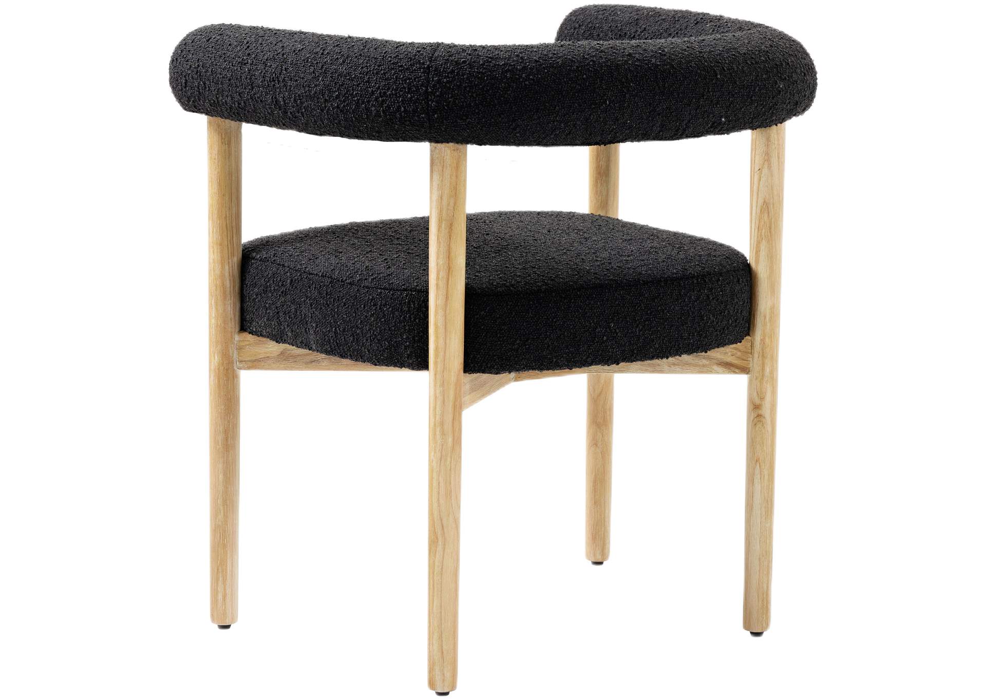 Hyatt Black Boucle Fabric Dining Chair,Meridian Furniture