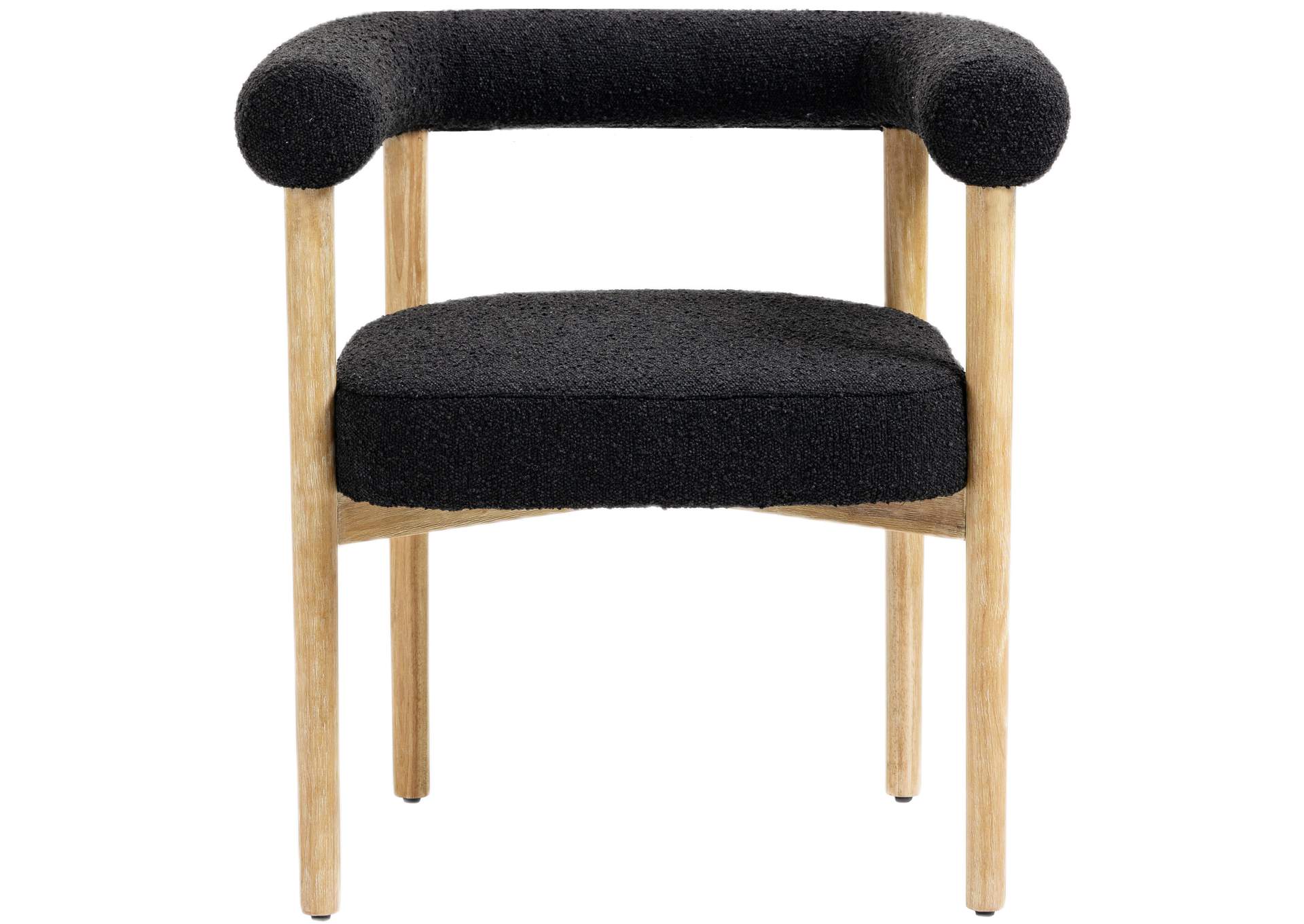 Hyatt Black Boucle Fabric Dining Chair,Meridian Furniture