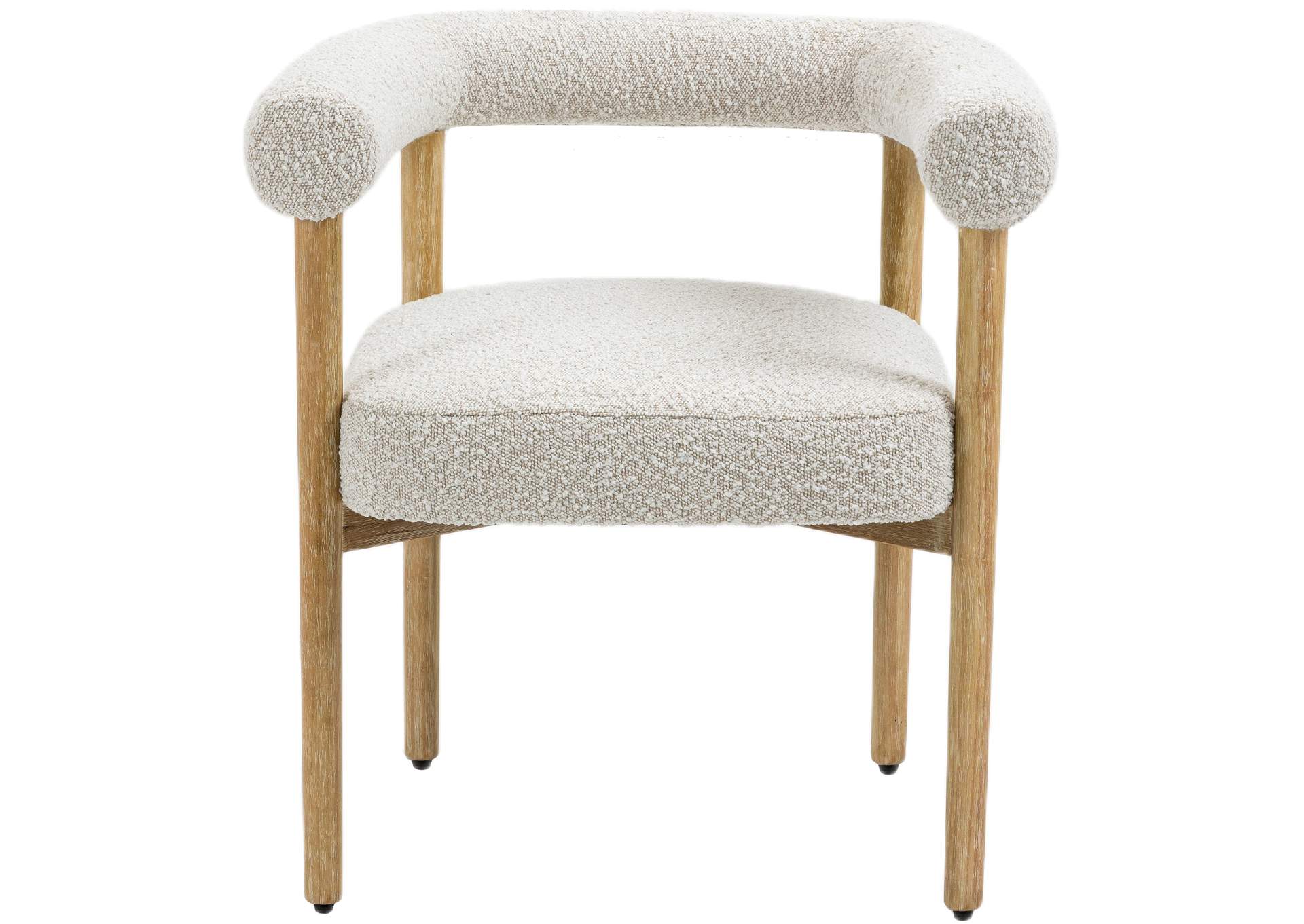 Hyatt Cream Boucle Fabric Dining Chair,Meridian Furniture