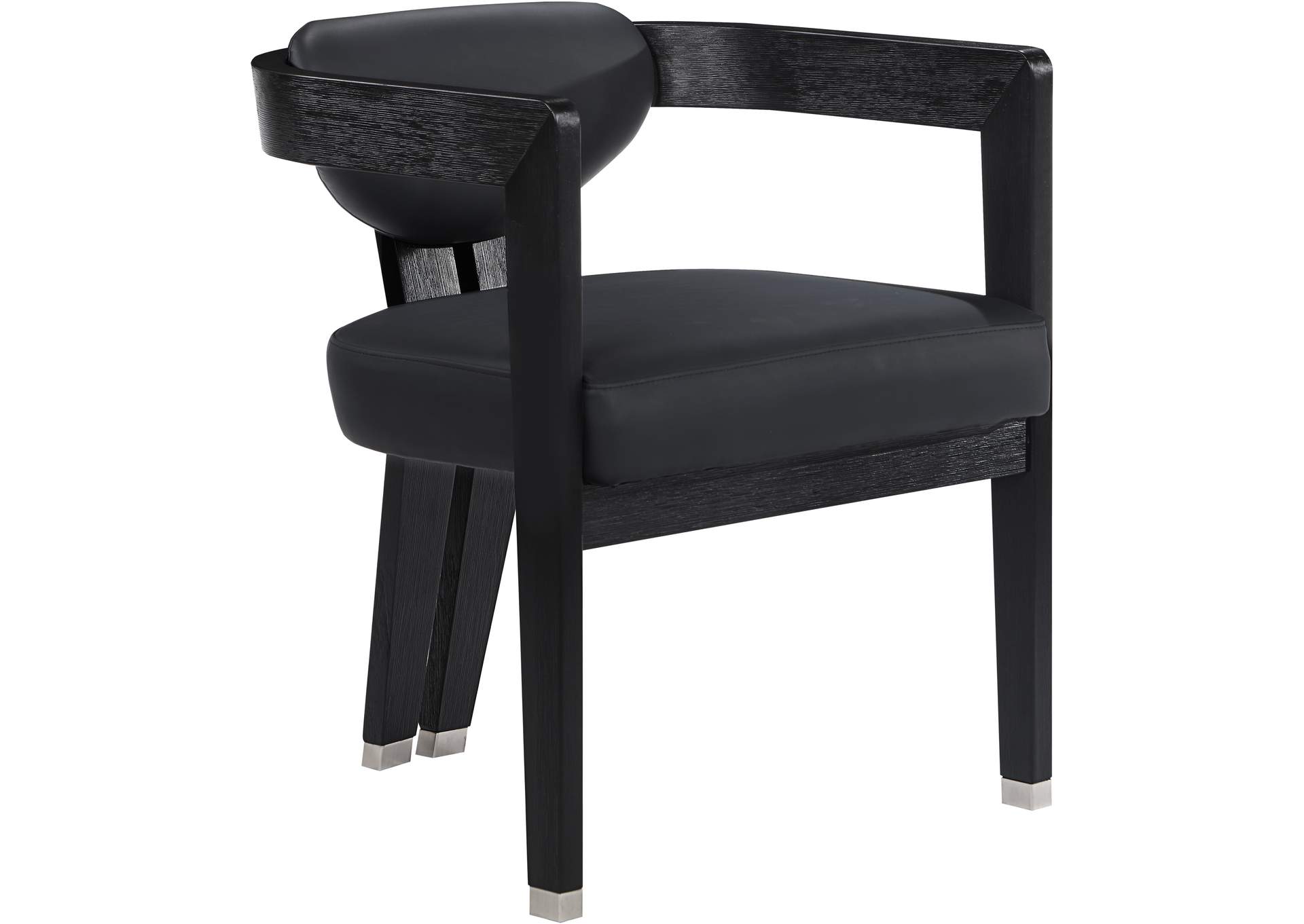 Carlyle Black Faux Leather Dining Chair,Meridian Furniture