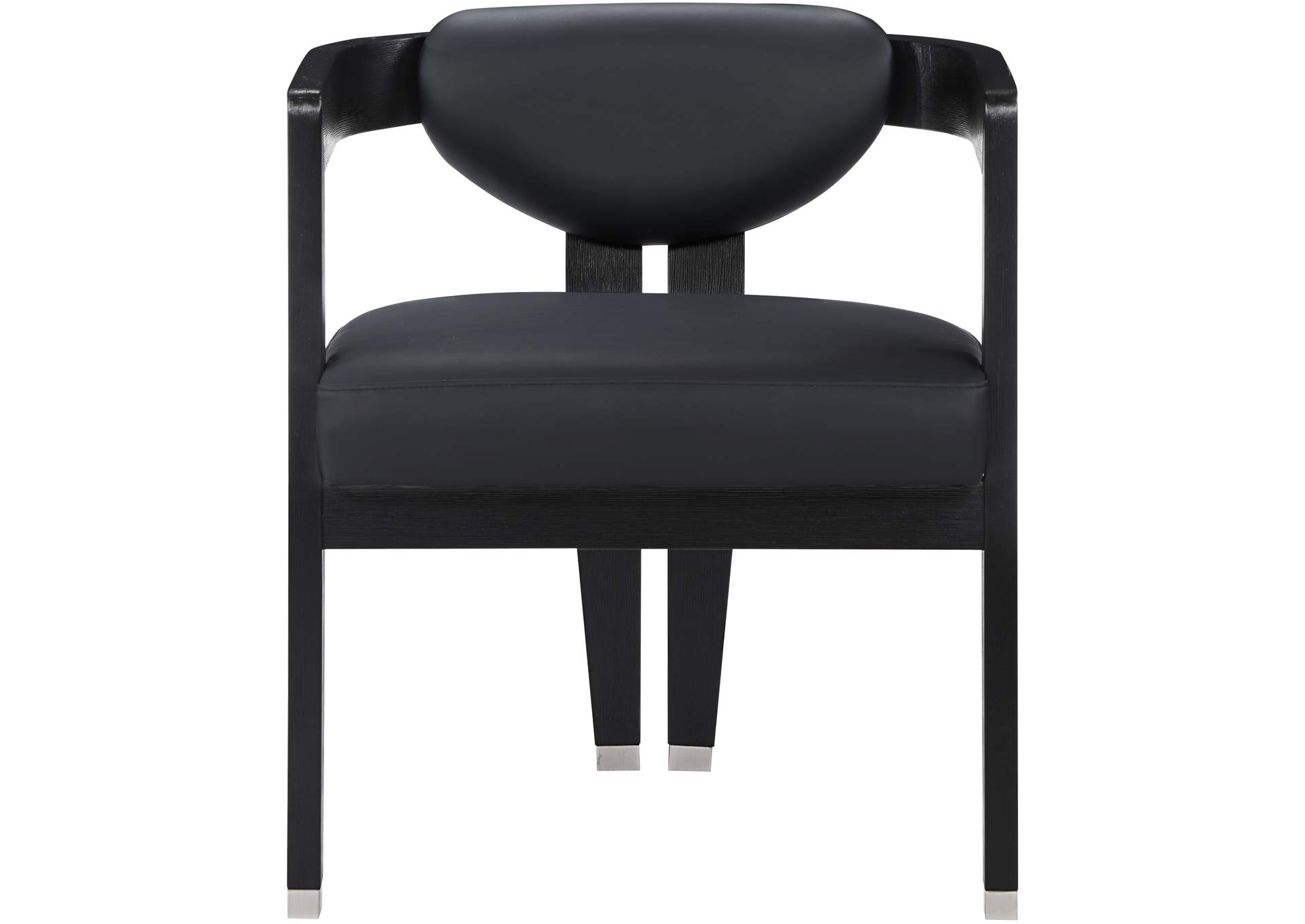 Carlyle Black Faux Leather Dining Chair,Meridian Furniture