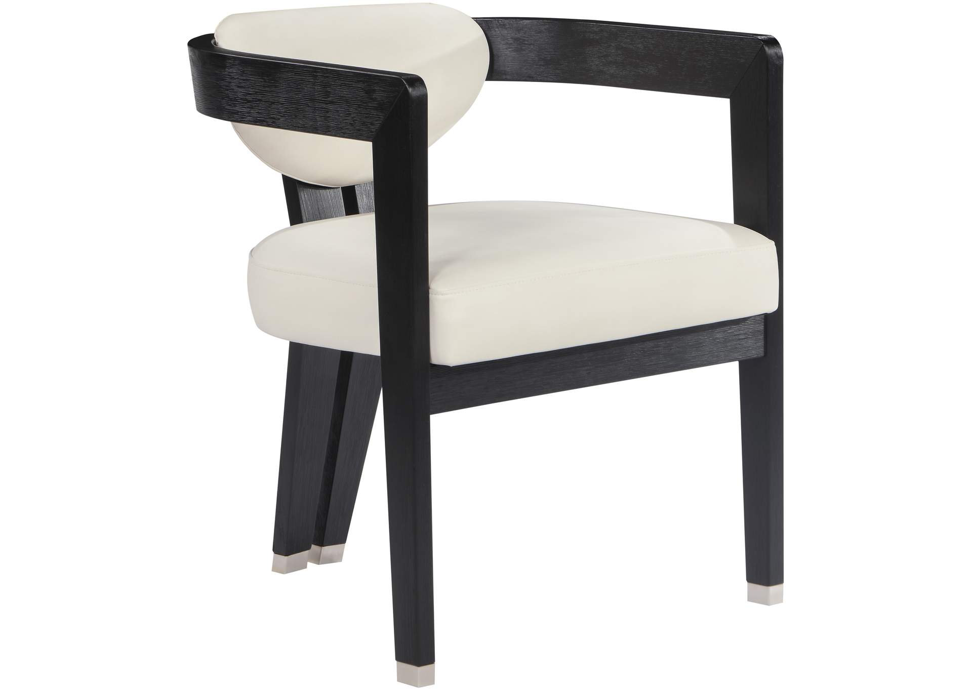 Carlyle Cream Faux Leather Dining Chair,Meridian Furniture