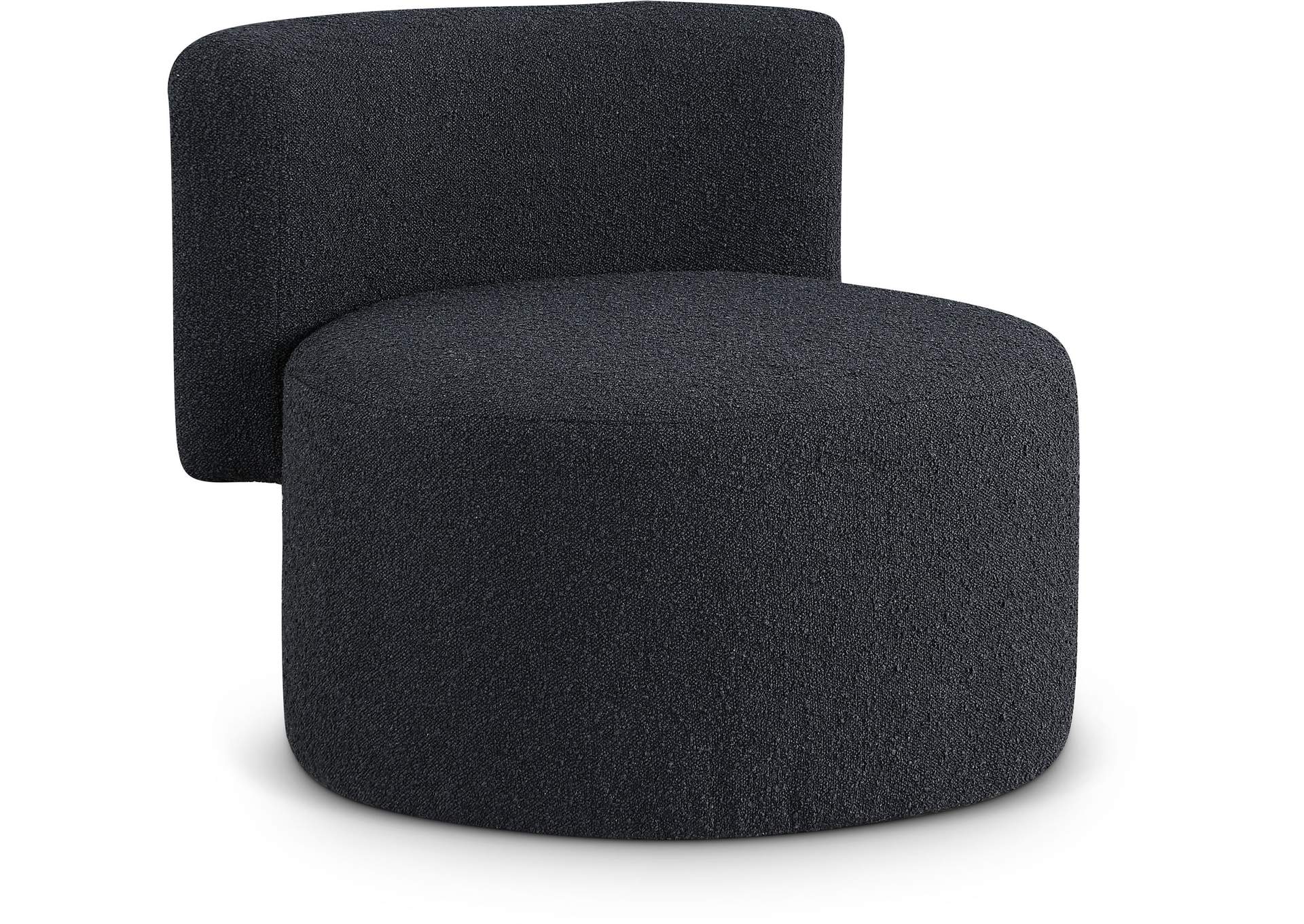 Como Black Boucle Fabric Accent Chair,Meridian Furniture