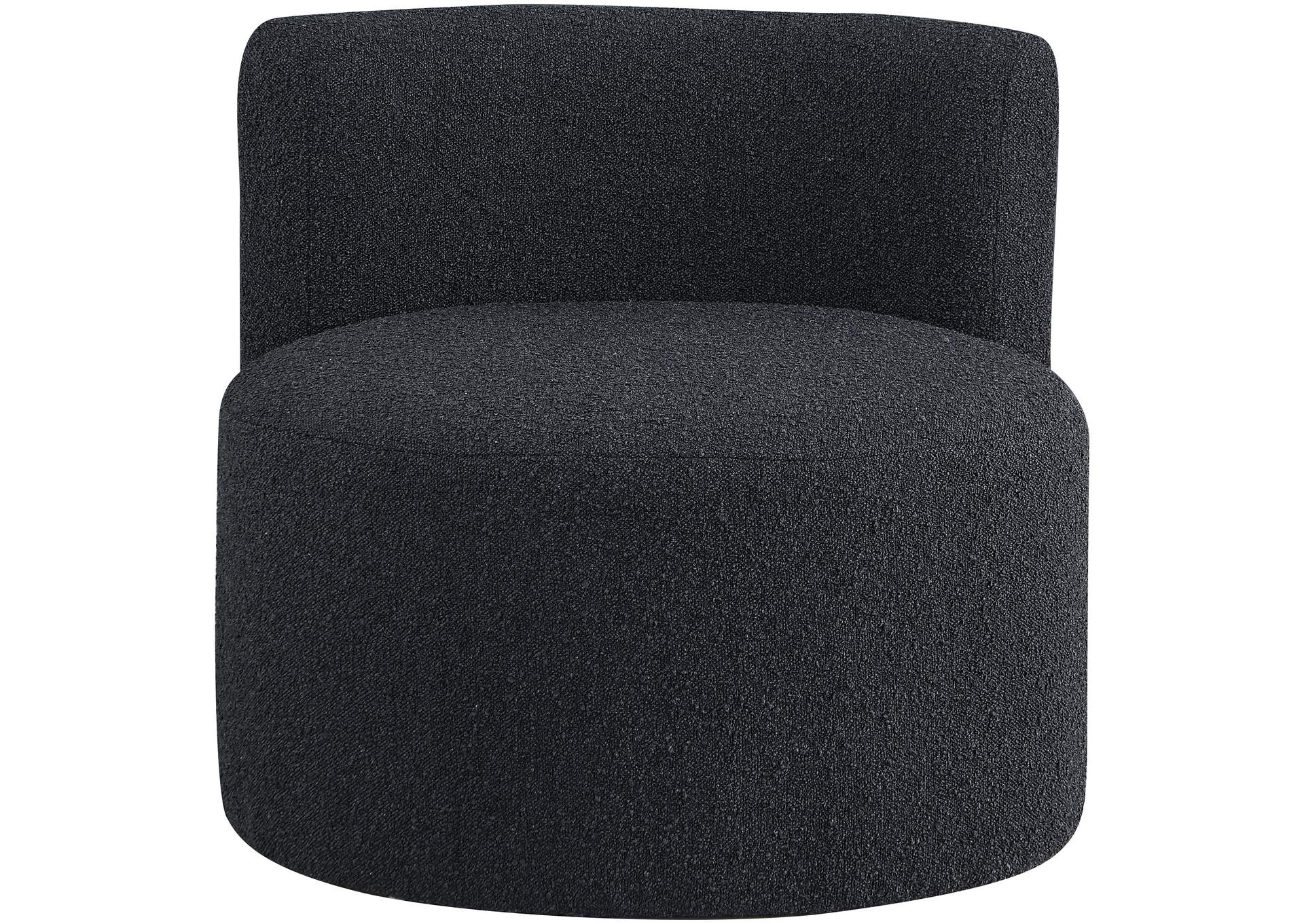 Como Black Boucle Fabric Accent Chair,Meridian Furniture