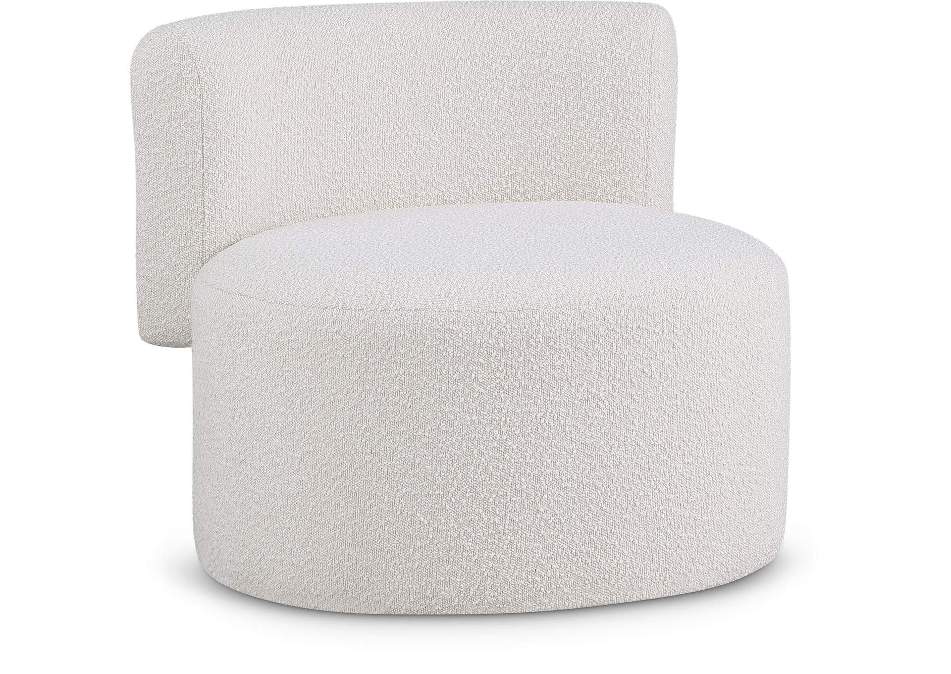 Como Cream Boucle Fabric Accent Chair,Meridian Furniture