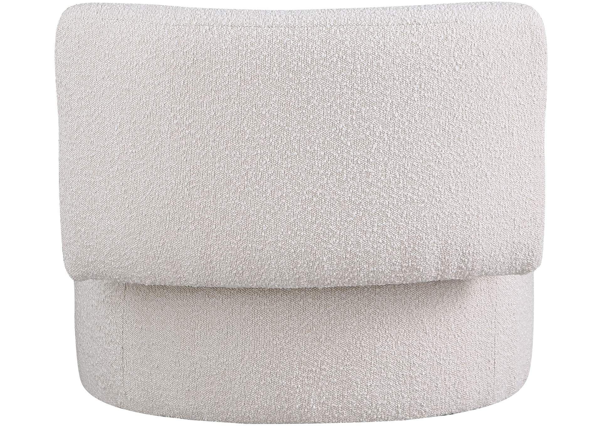 Como Cream Boucle Fabric Accent Chair,Meridian Furniture