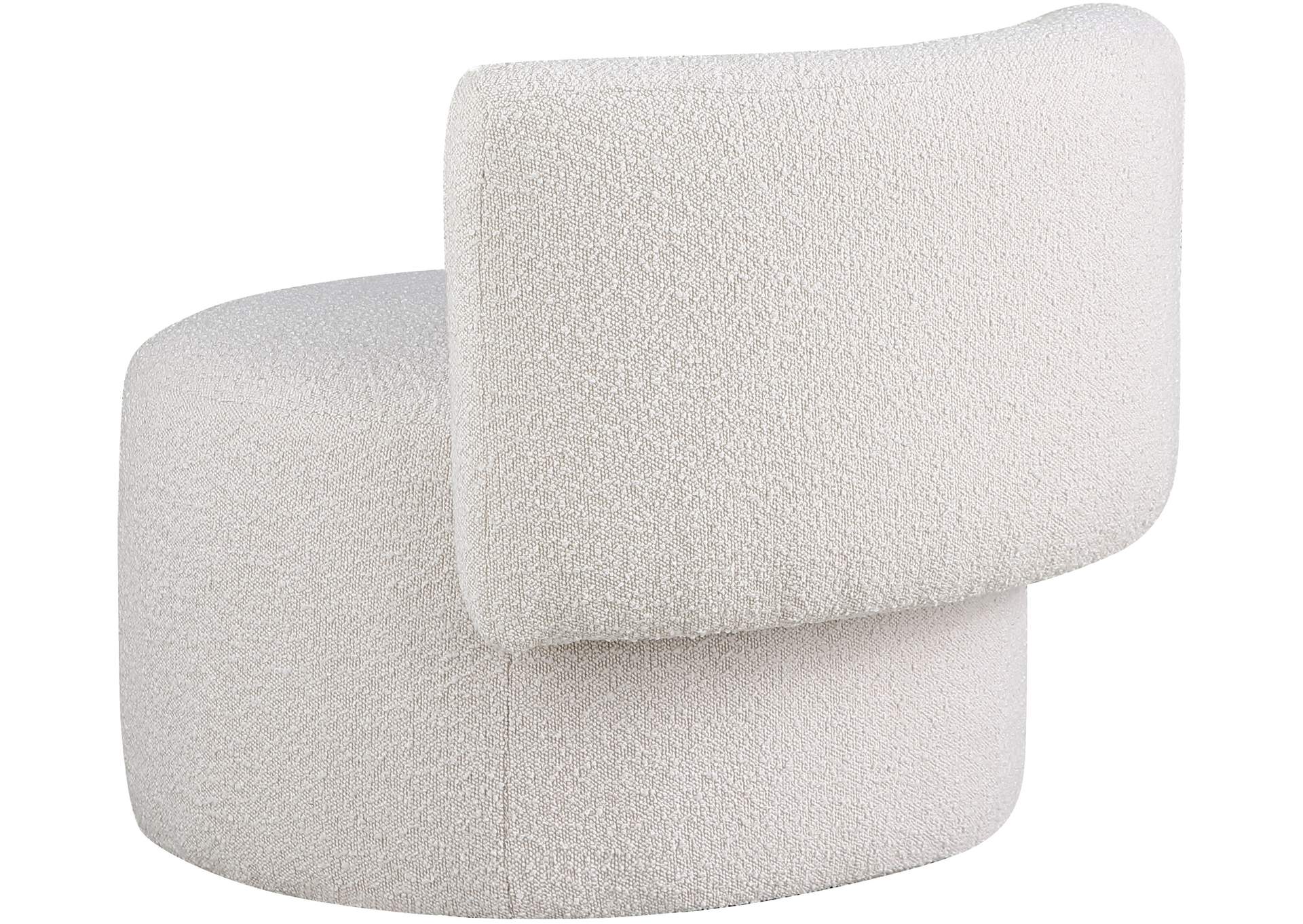 Como Cream Boucle Fabric Accent Chair,Meridian Furniture