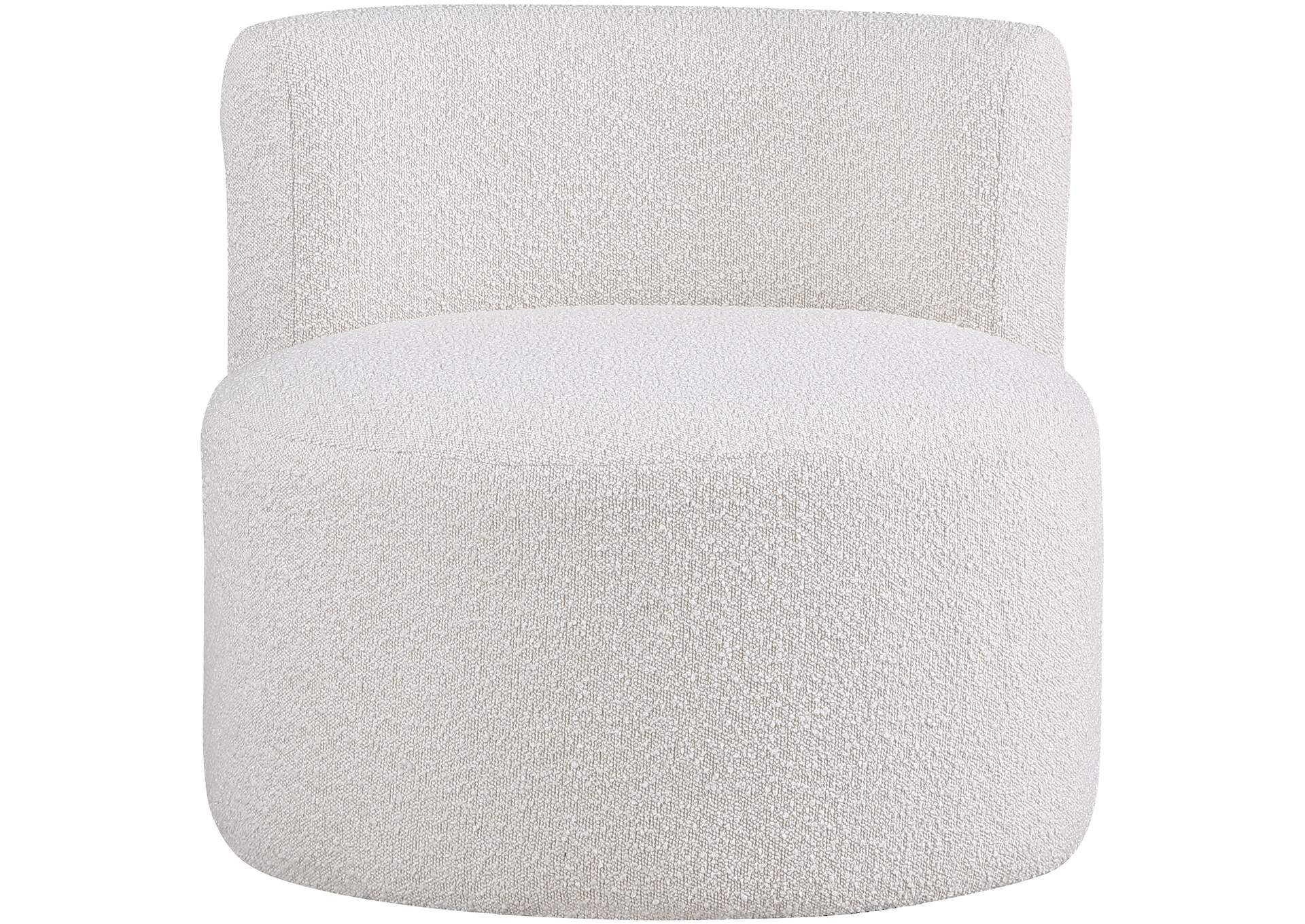 Como Cream Boucle Fabric Accent Chair,Meridian Furniture