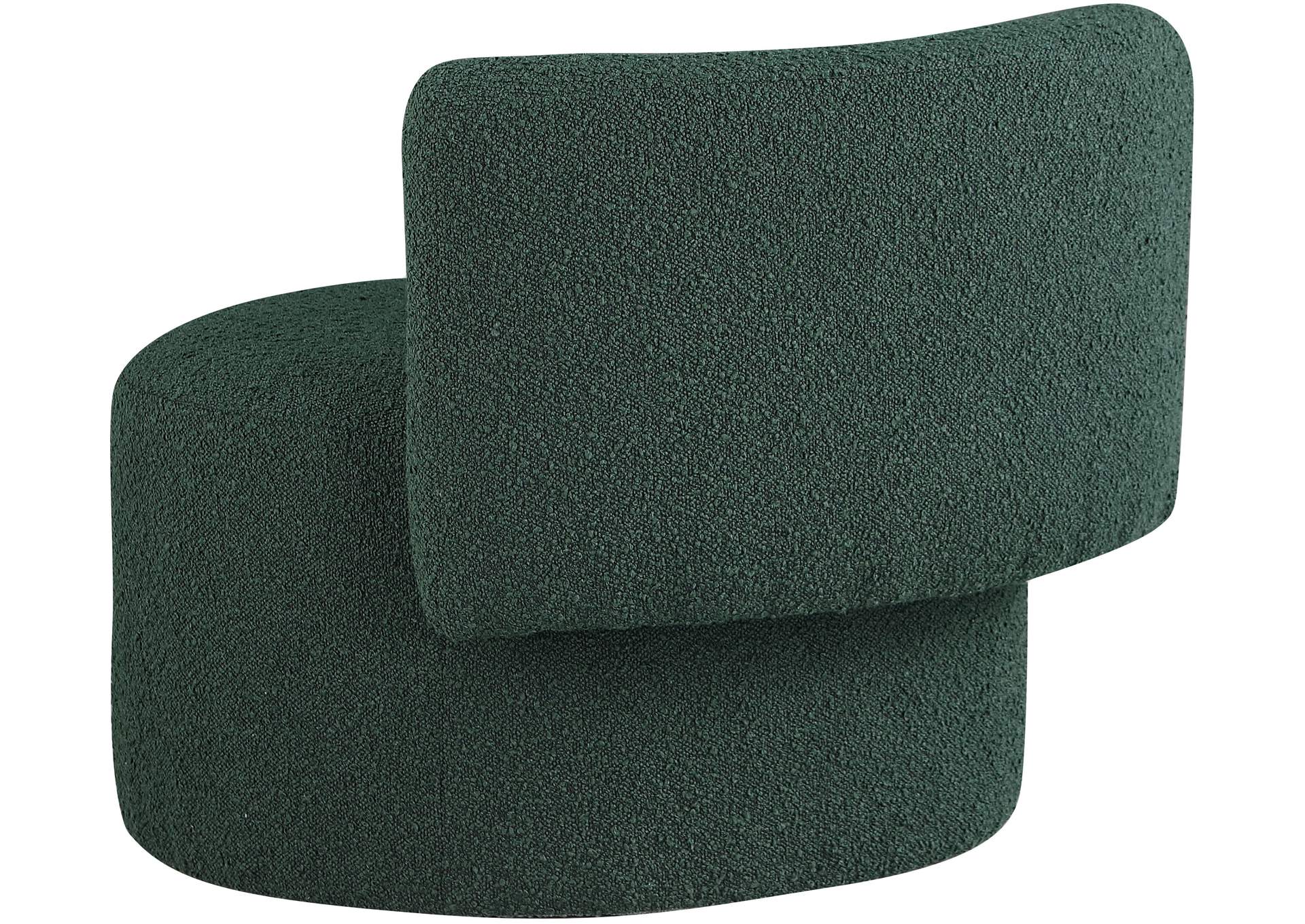 Como Green Boucle Fabric Accent Chair,Meridian Furniture