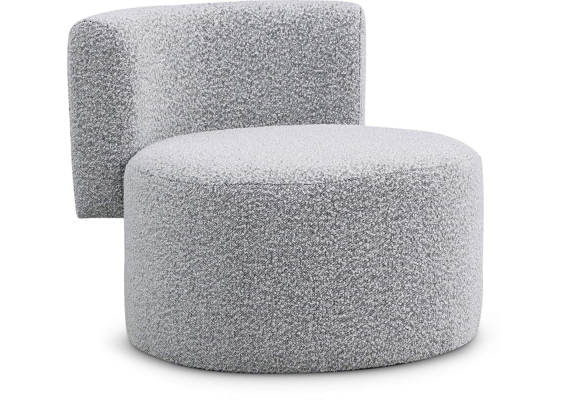 Como Grey Boucle Fabric Accent Chair,Meridian Furniture