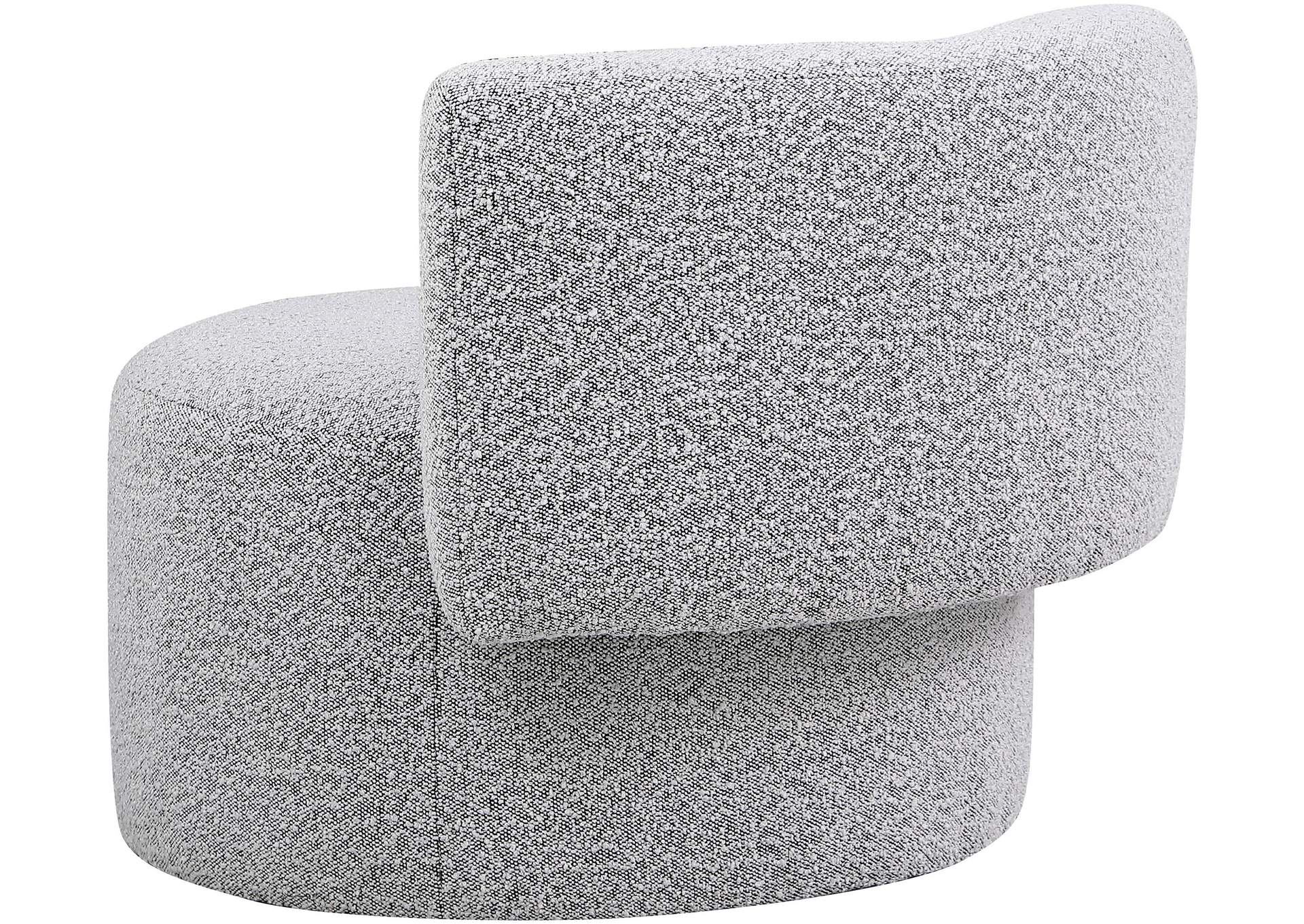 Como Grey Boucle Fabric Accent Chair,Meridian Furniture