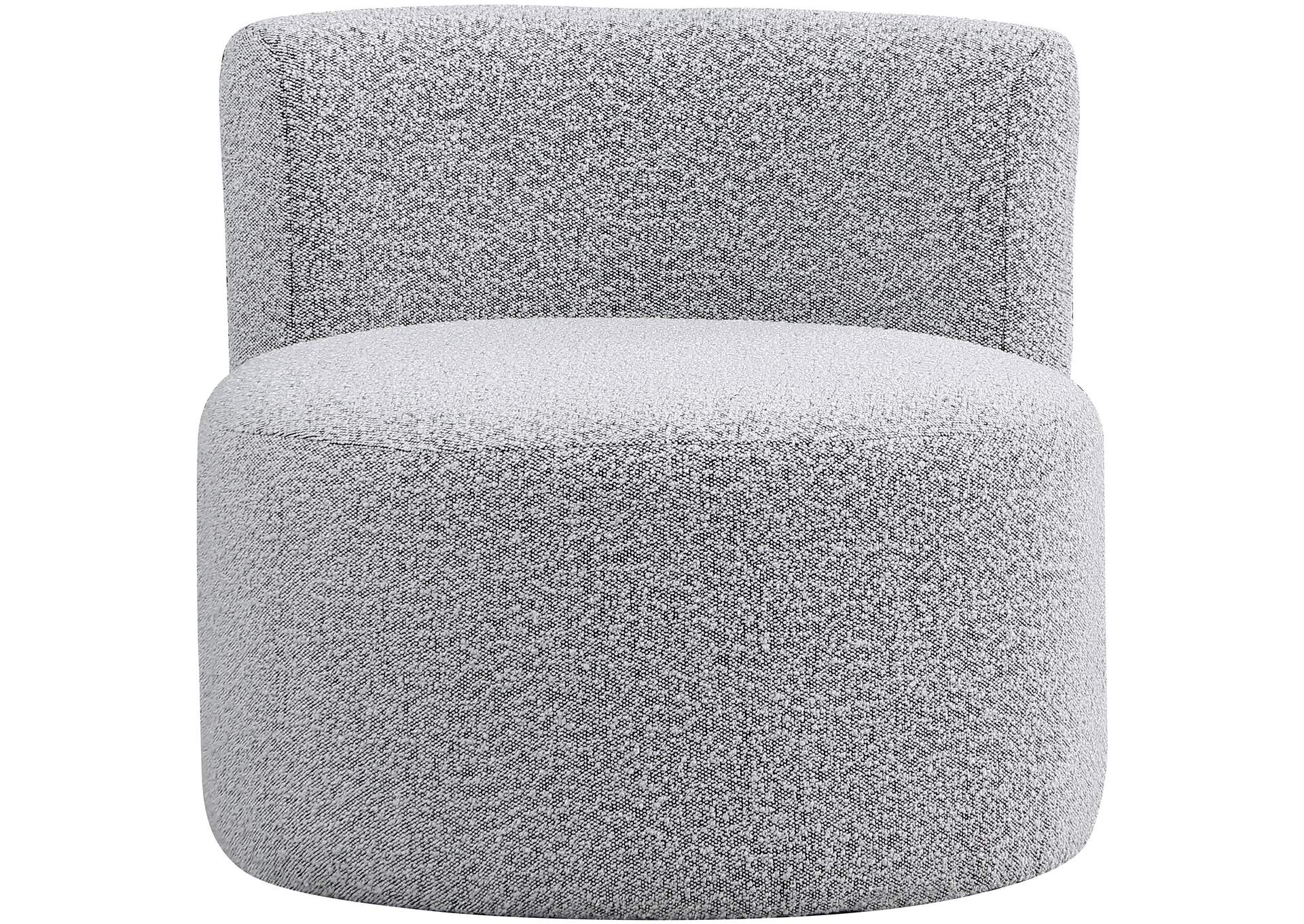 Como Grey Boucle Fabric Accent Chair,Meridian Furniture