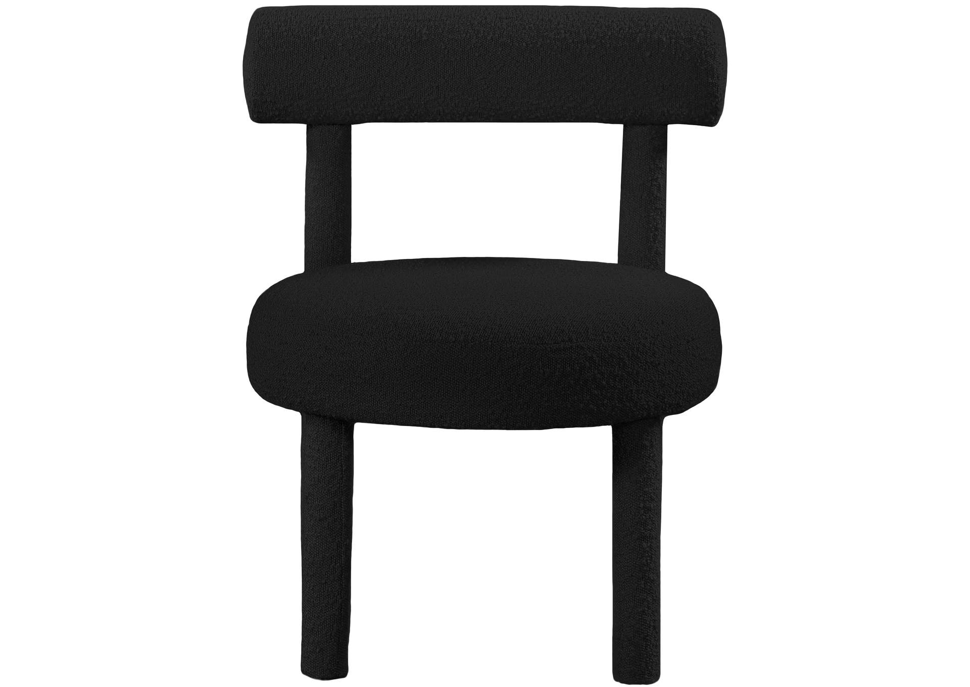 Parlor Black Boucle Fabric Accent Chair,Meridian Furniture