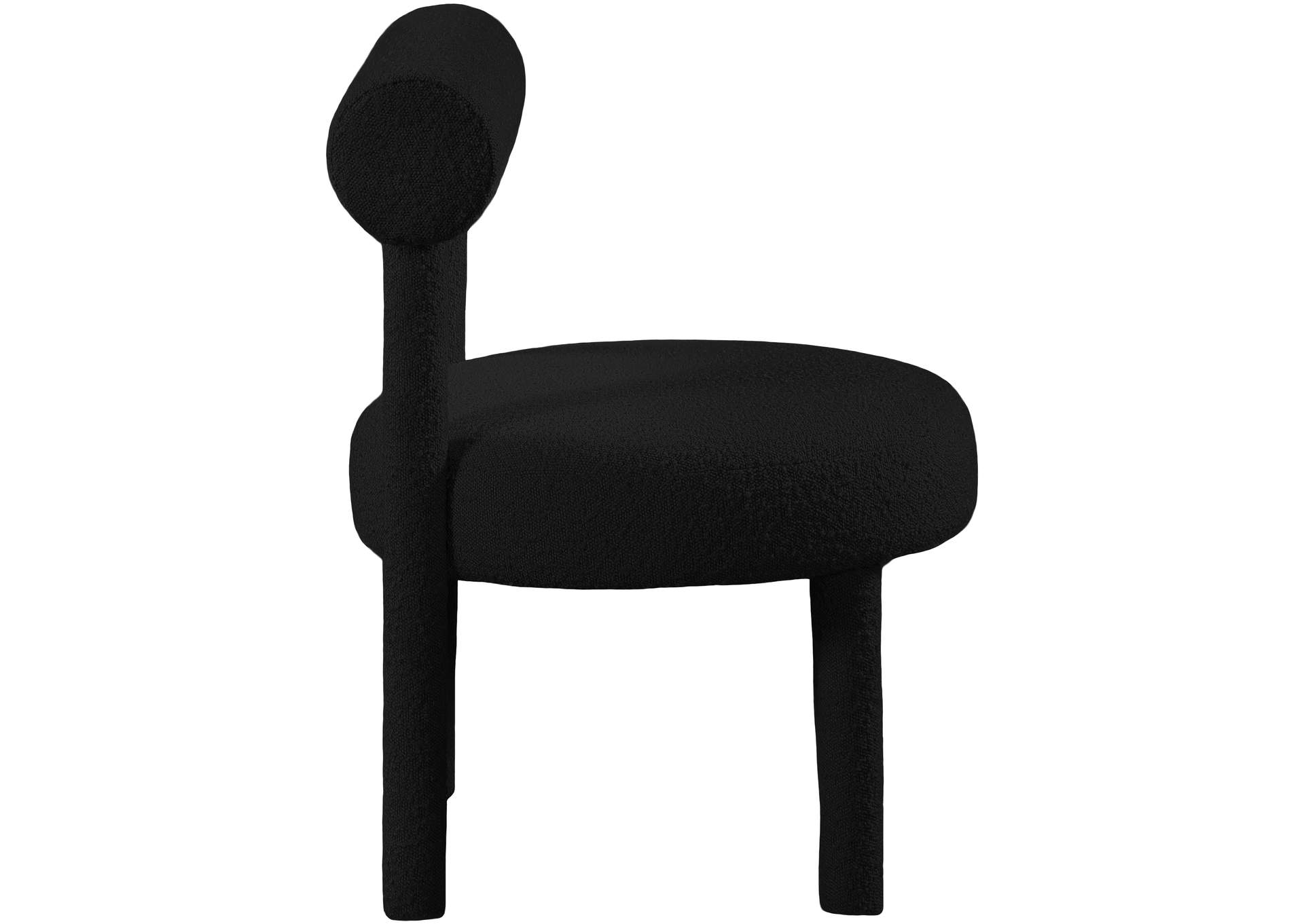 Parlor Black Boucle Fabric Accent Chair,Meridian Furniture