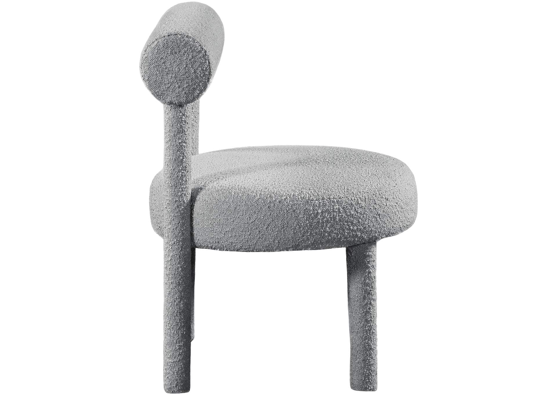 Parlor Grey Boucle Fabric Accent Chair,Meridian Furniture