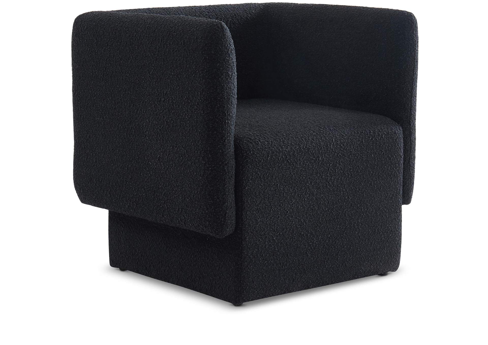 Vera Black Boucle Fabric Accent Chair,Meridian Furniture