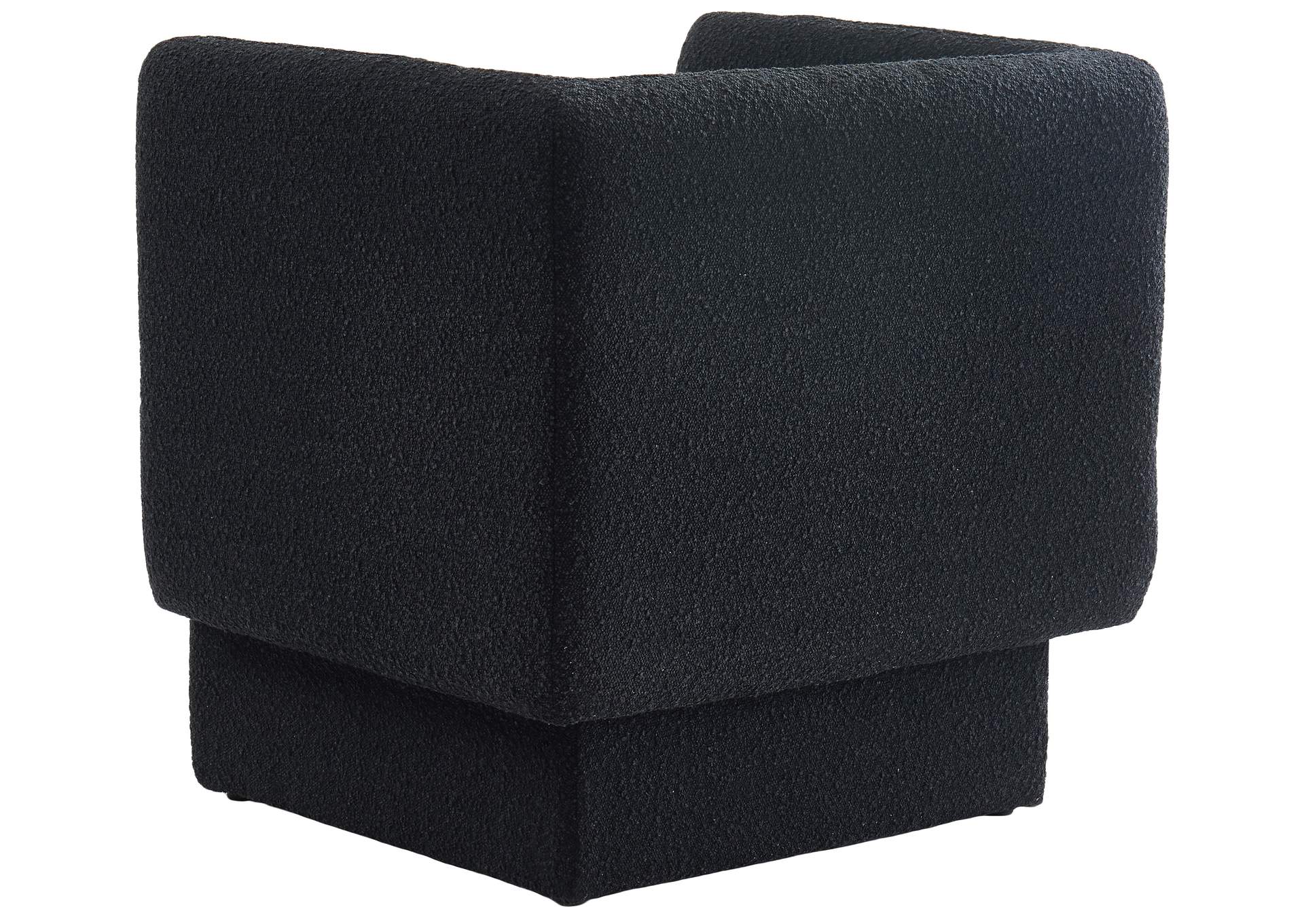 Vera Black Boucle Fabric Accent Chair,Meridian Furniture