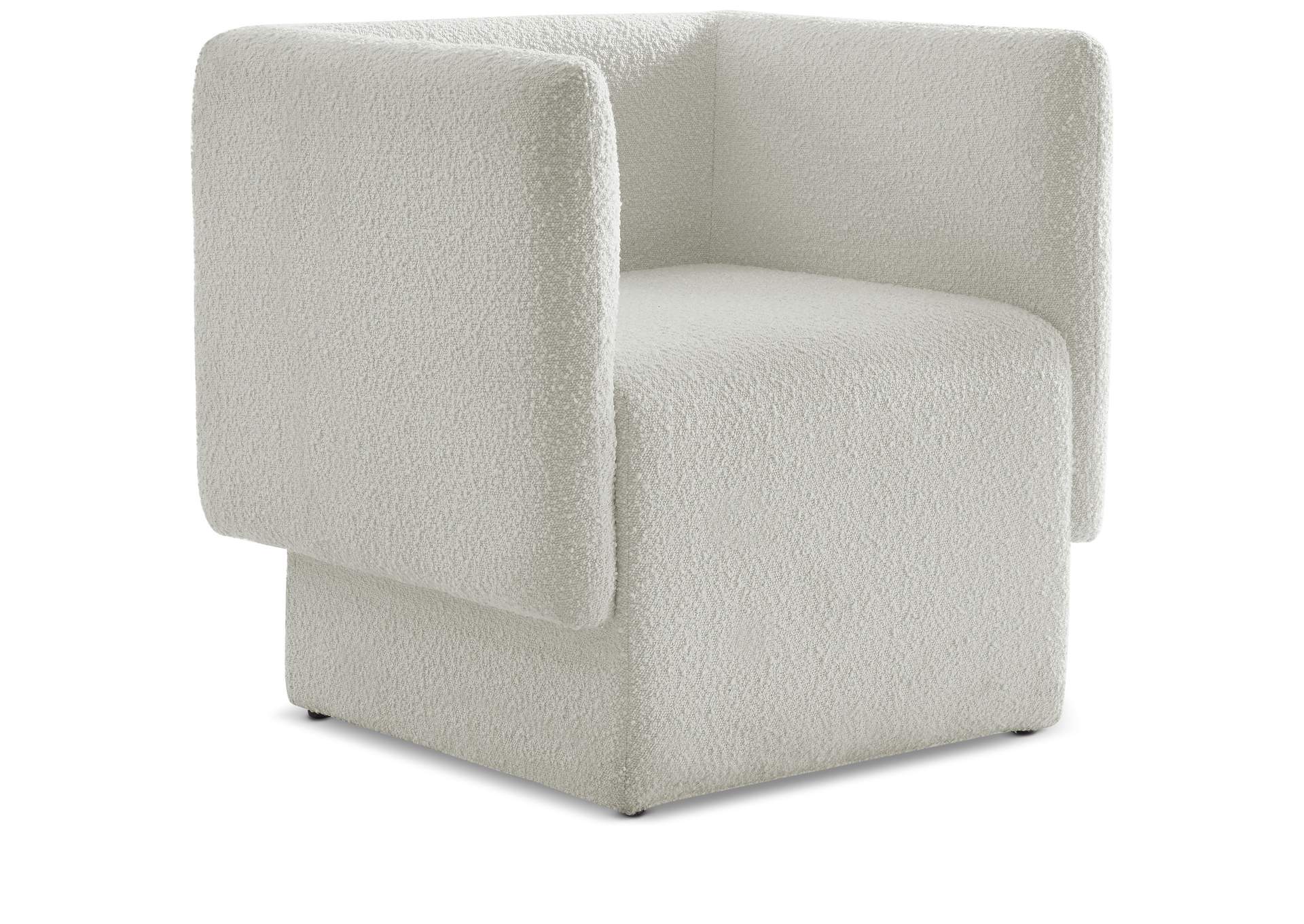 Vera Cream Boucle Fabric Accent Chair,Meridian Furniture