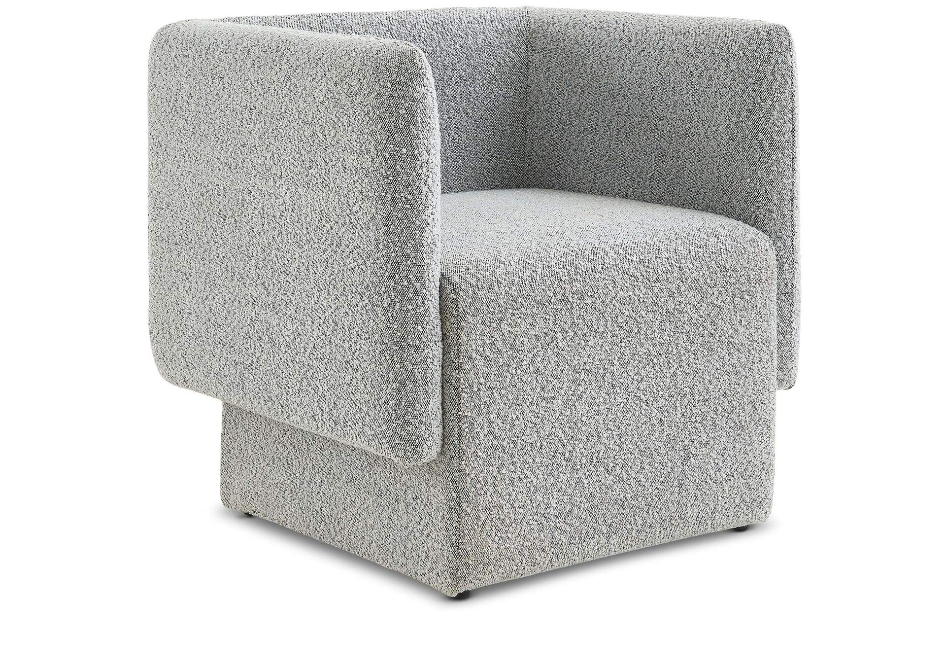 Vera Grey Boucle Fabric Accent Chair,Meridian Furniture